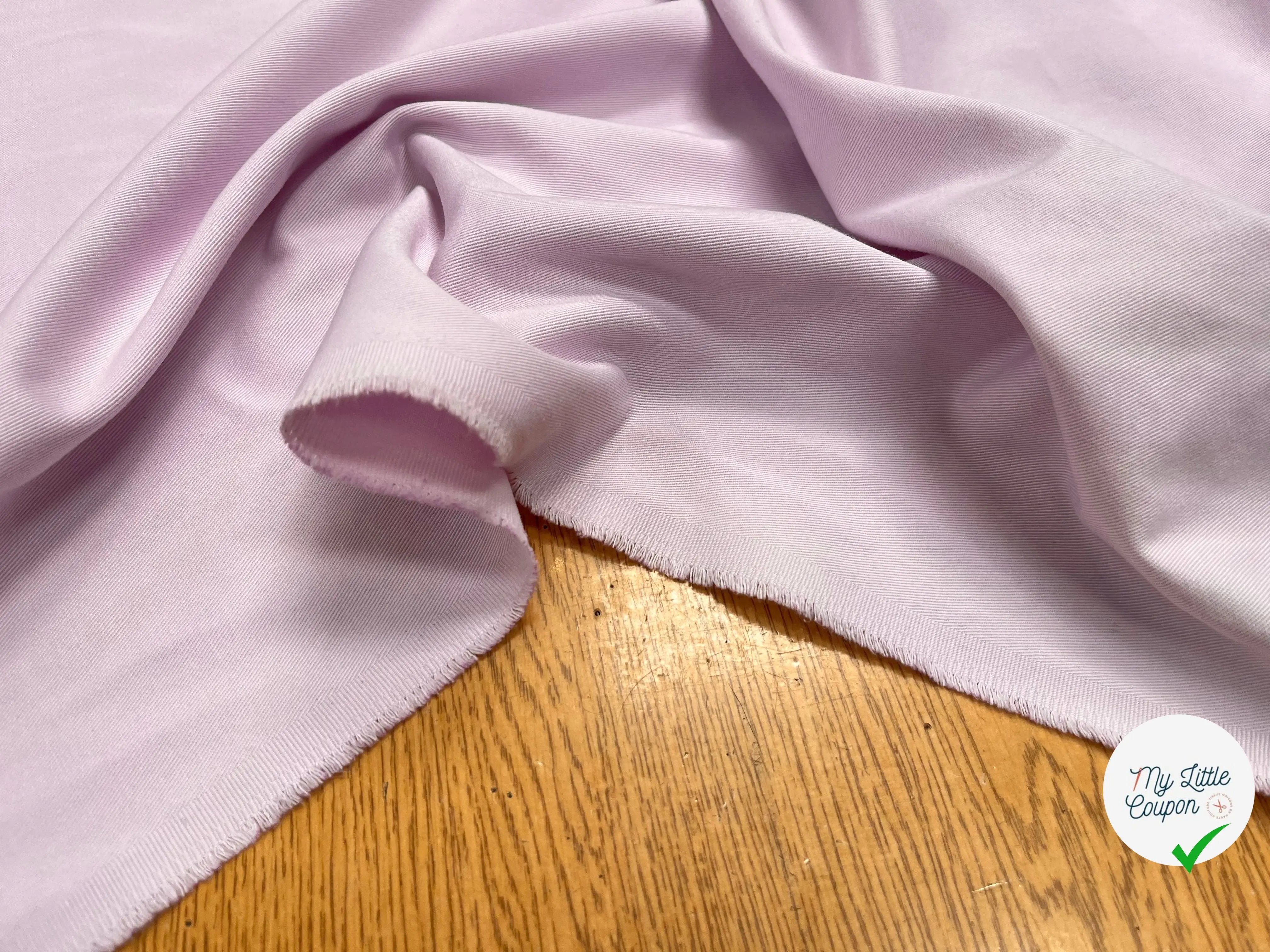 GABARDINE DE COTON PÉTITE LAIZE SALT PINK - My Little Coupon