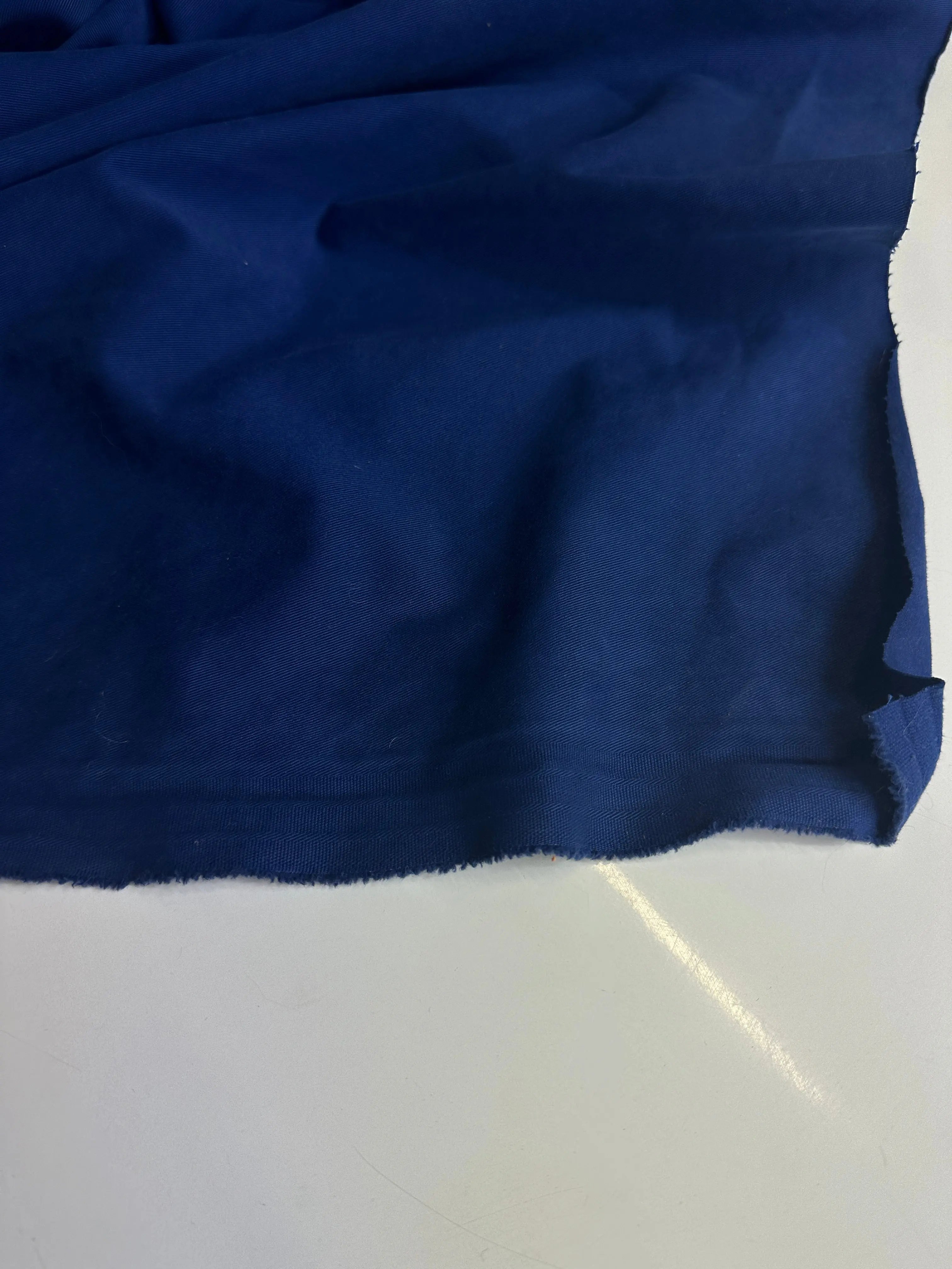 GABARDINE DE COTON SABLEE STRETCH PEACHSKIN INDIGO MSO