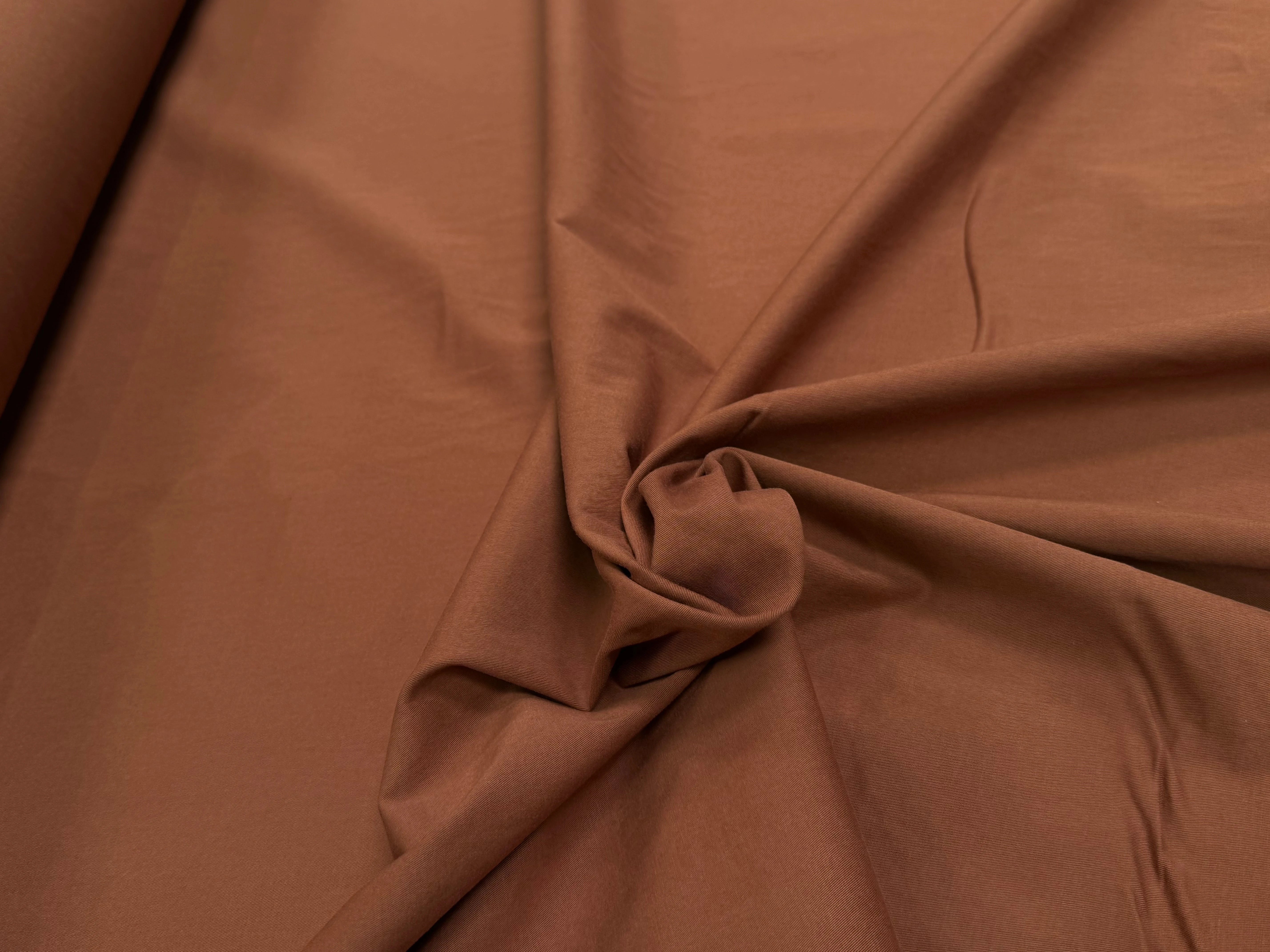 GABARDINE DE COTON STRETCH CARAMEL COUTURE - My Little Coupon