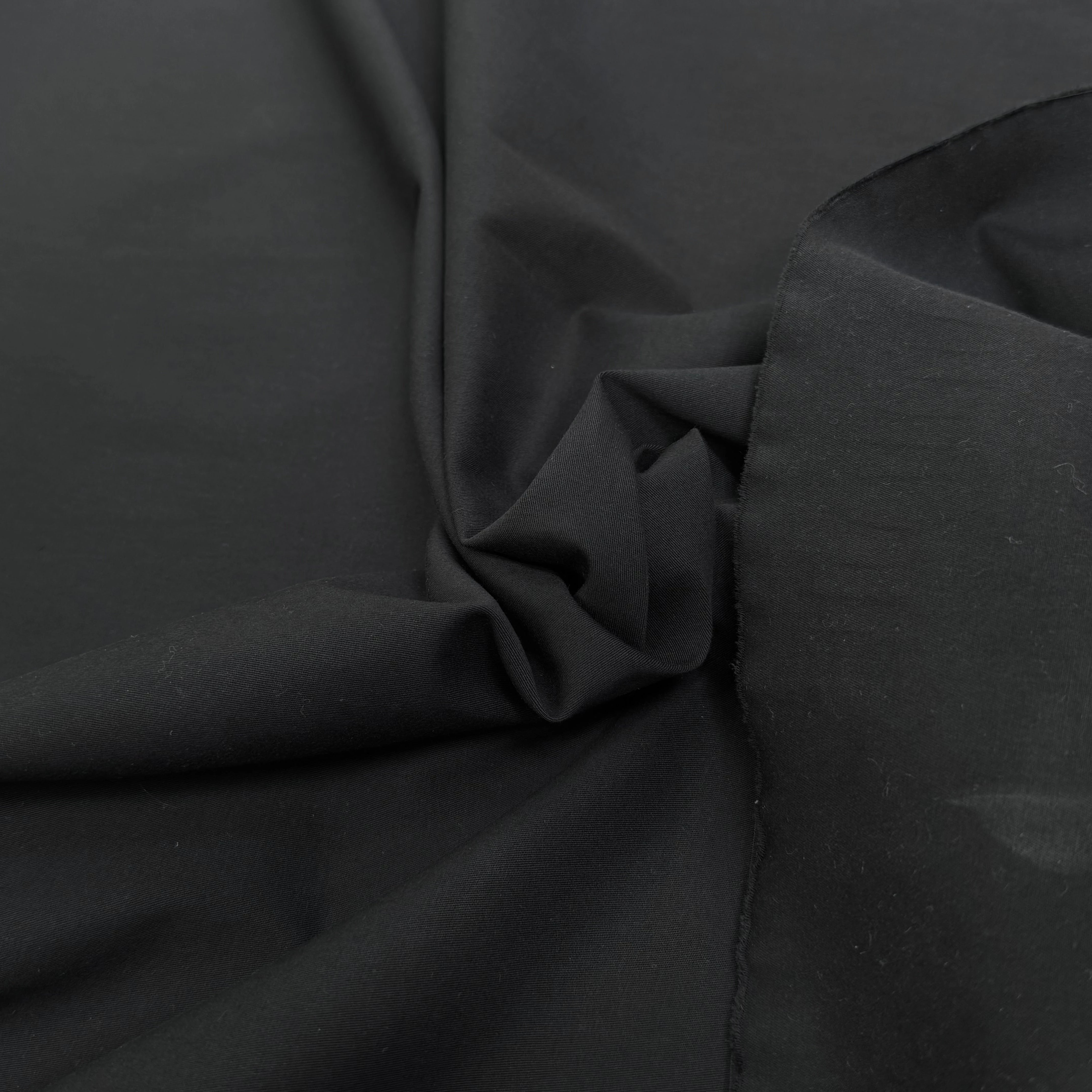 GABARDINE DE COTON STRETCH NOIR QUALITÉ COUTURE - My Little Coupon