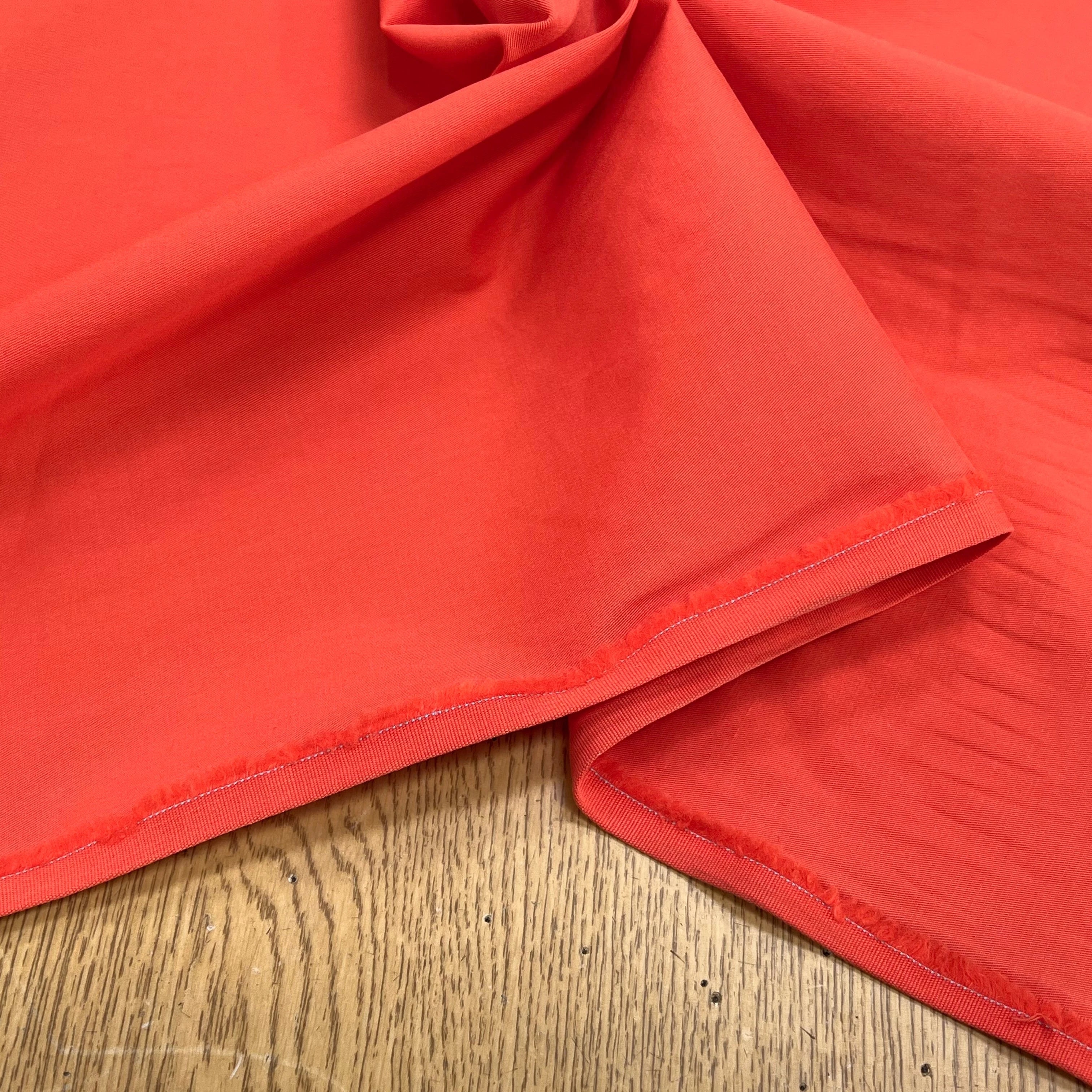 GABARDINE DE COTON STRETCH ORANGE SUBLIME - My Little Coupon