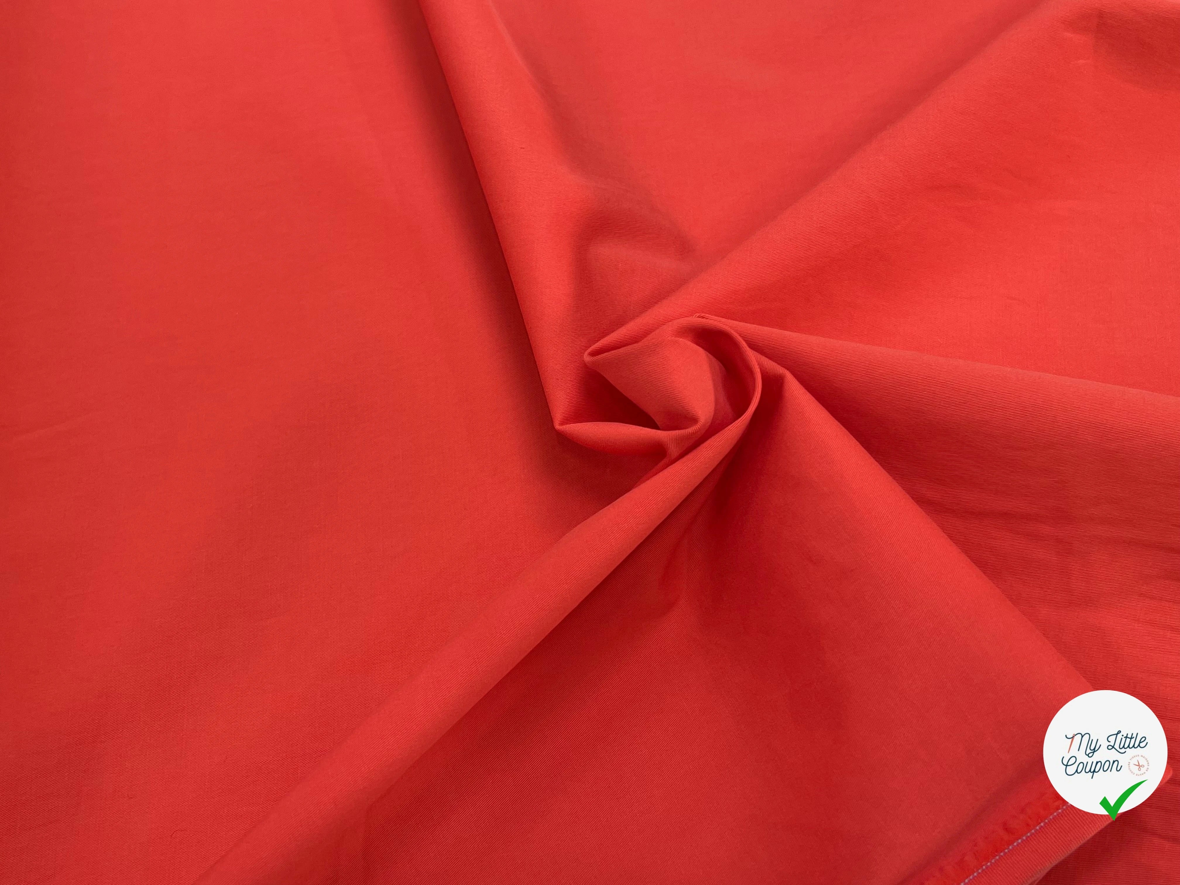 GABARDINE DE COTON STRETCH ORANGE SUBLIME - My Little Coupon