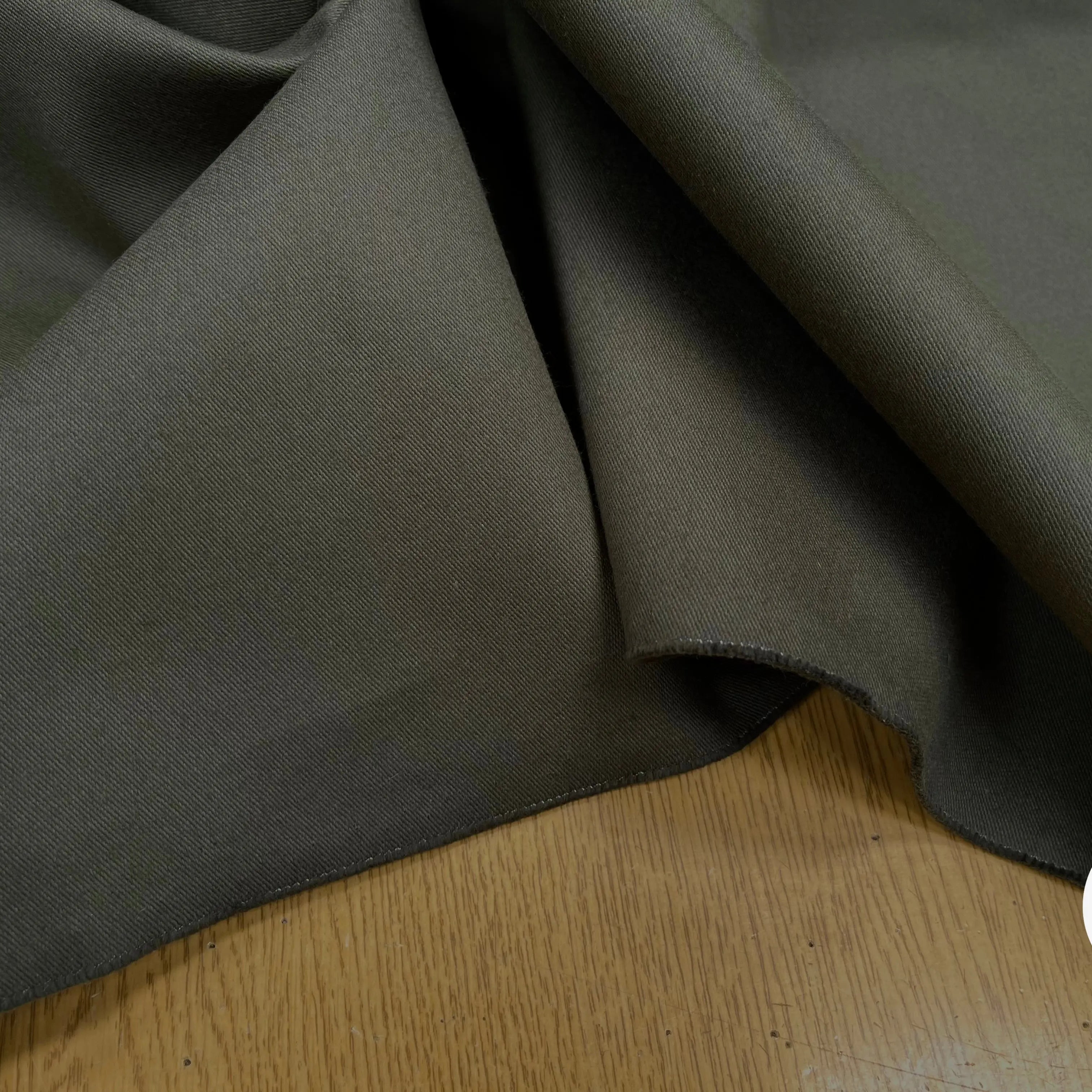 GABARDINE DE COTON STRIÉ KAKI - My Little Coupon