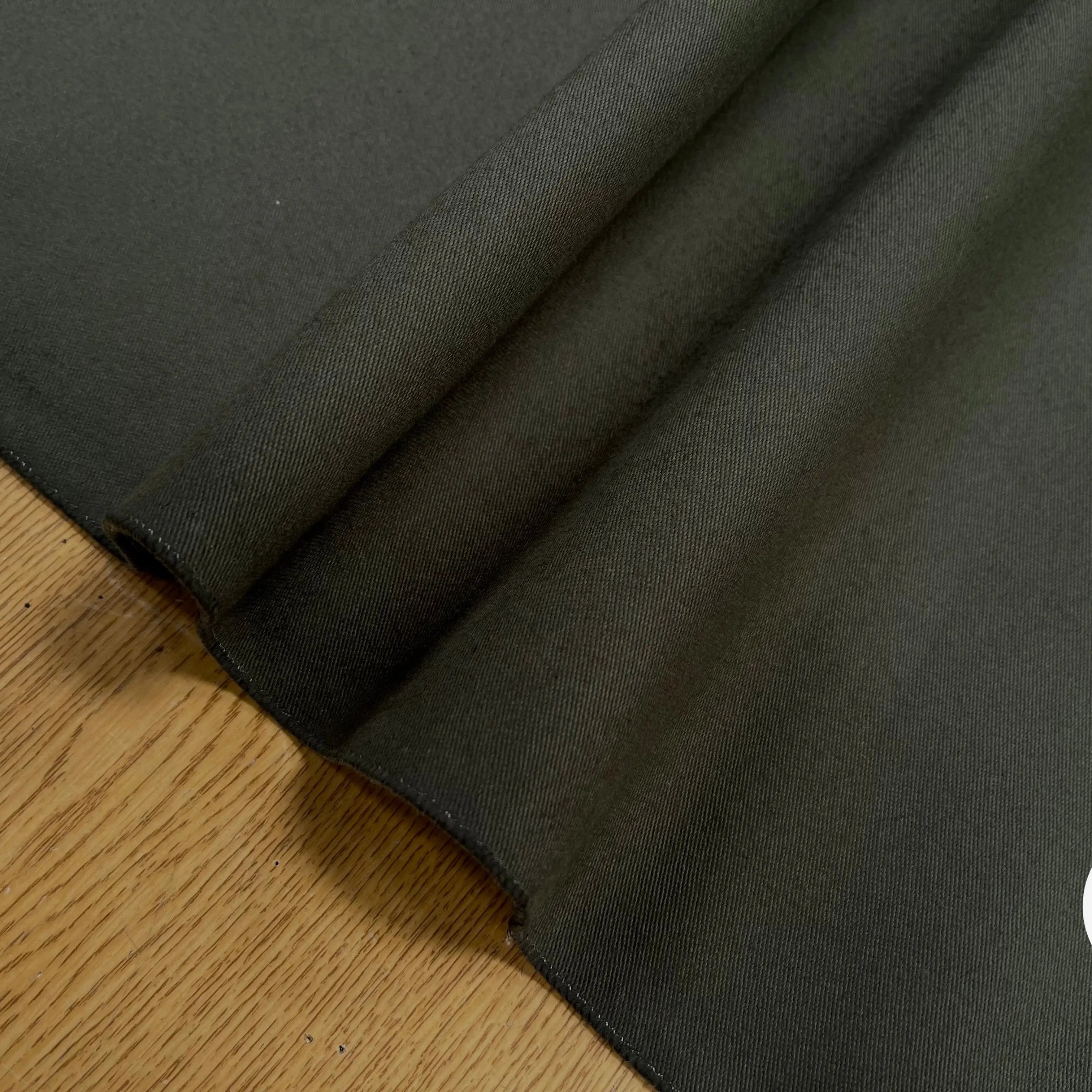 GABARDINE DE COTON STRIÉ KAKI - My Little Coupon