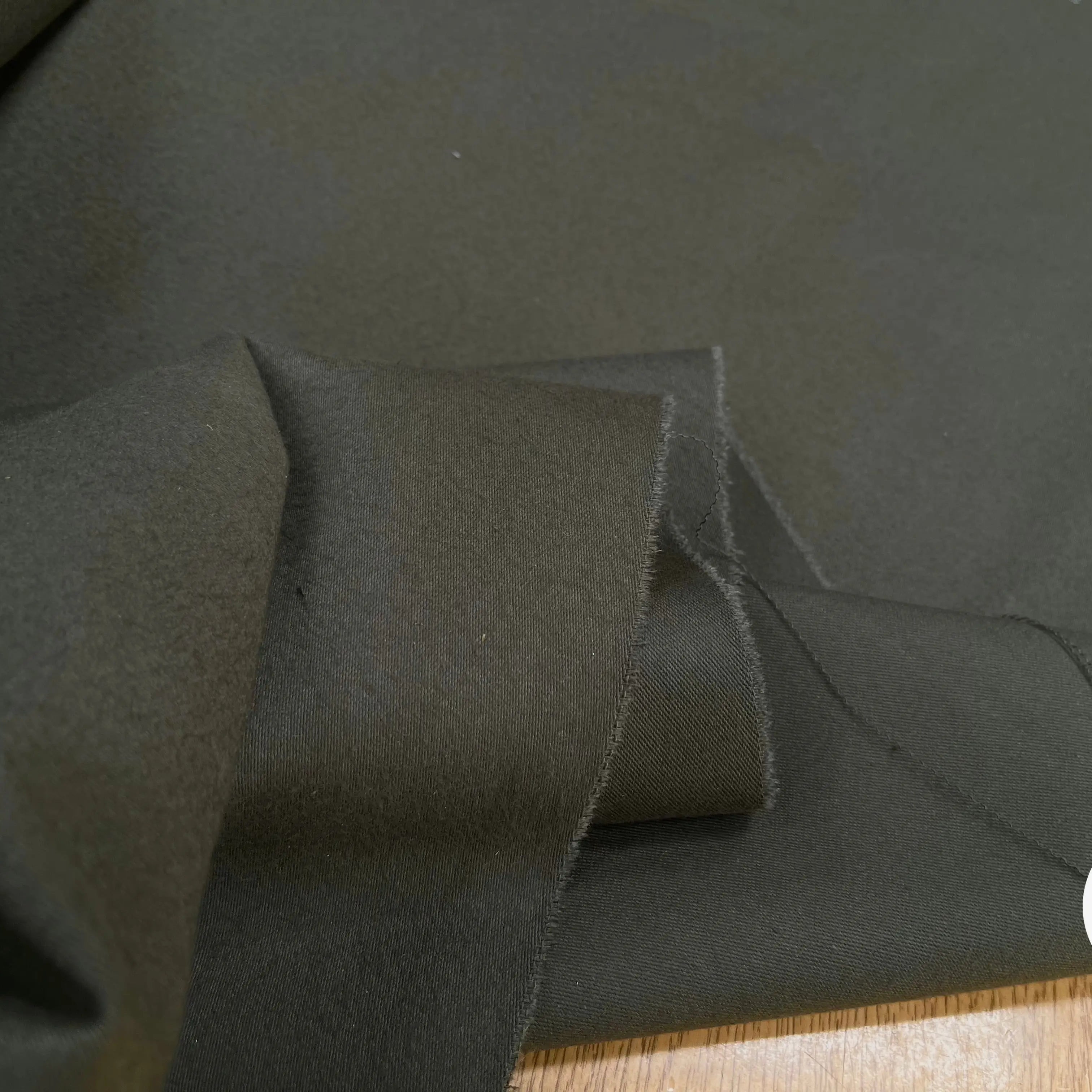 GABARDINE DE COTON STRIÉ KAKI - My Little Coupon