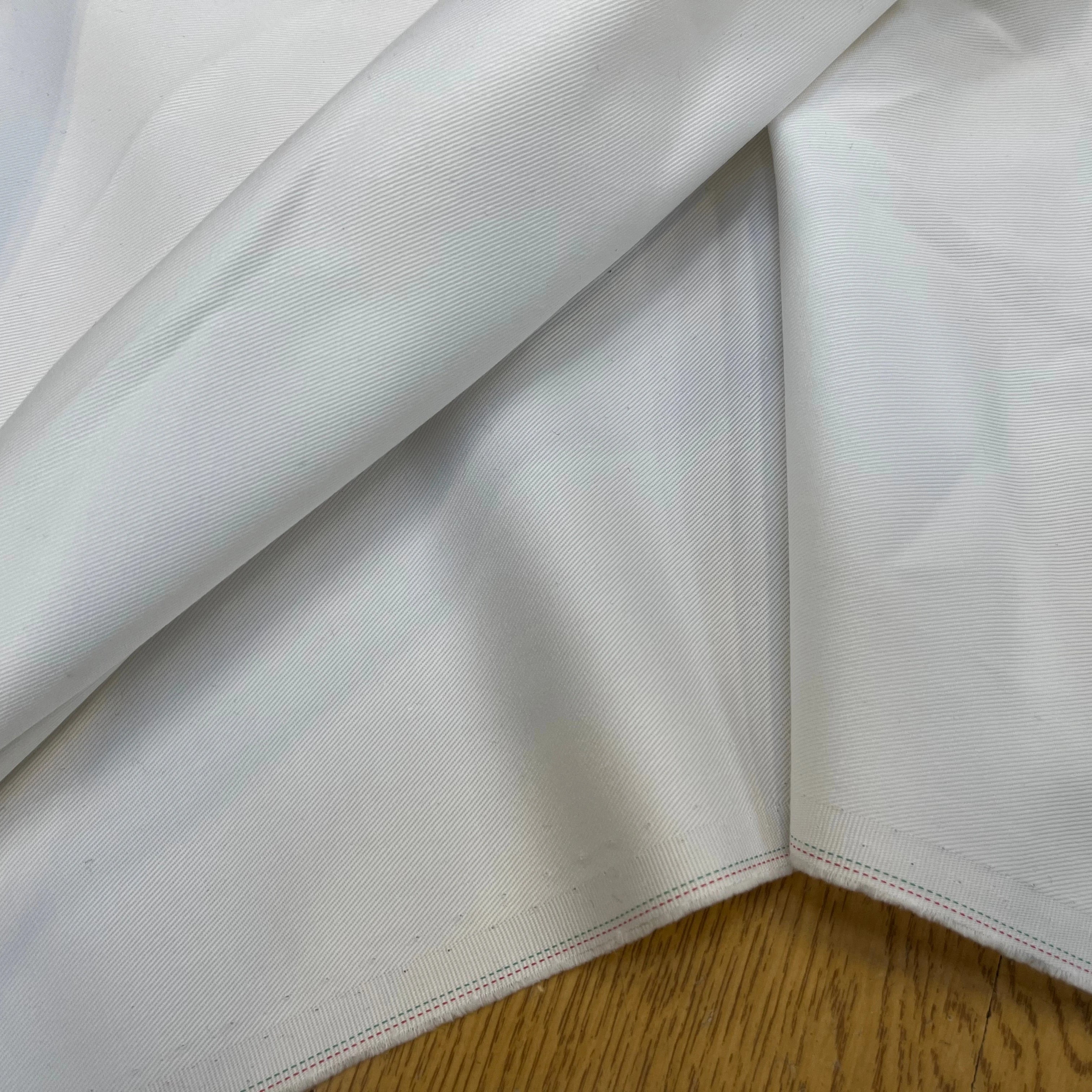 GABARDINE DE COTON STRIÉE BLANC - My Little Coupon