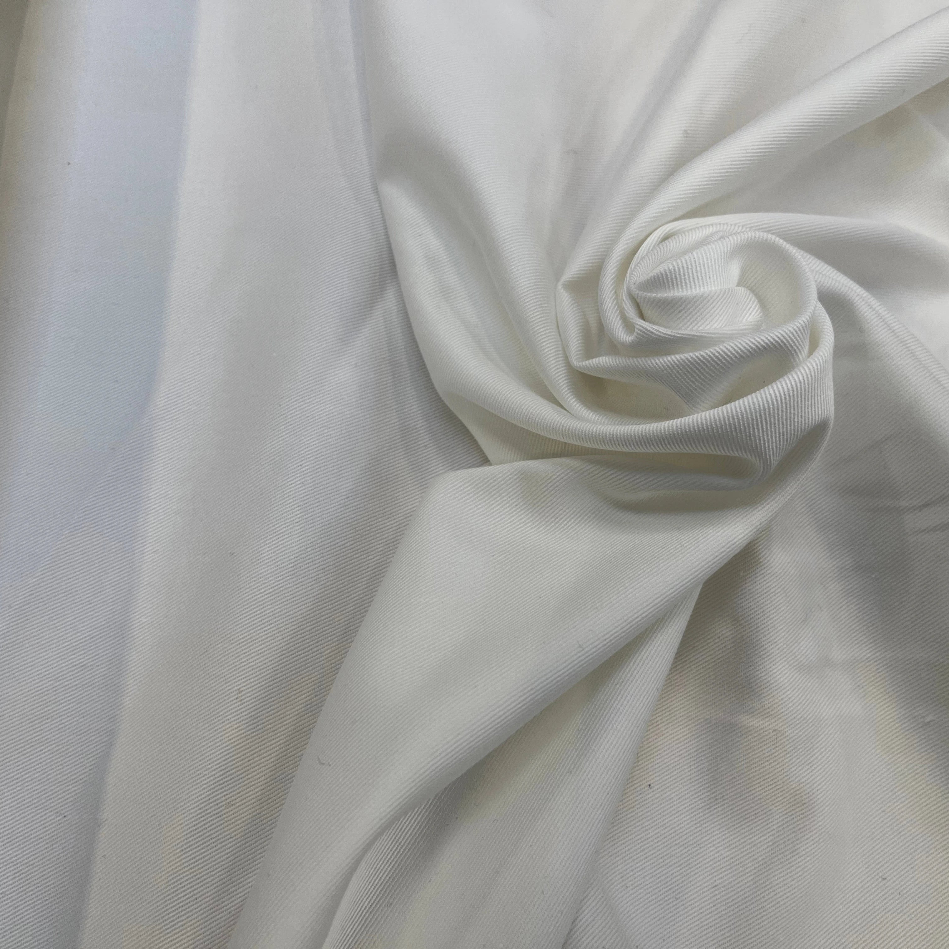 GABARDINE DE COTON STRIÉE BLANC - My Little Coupon