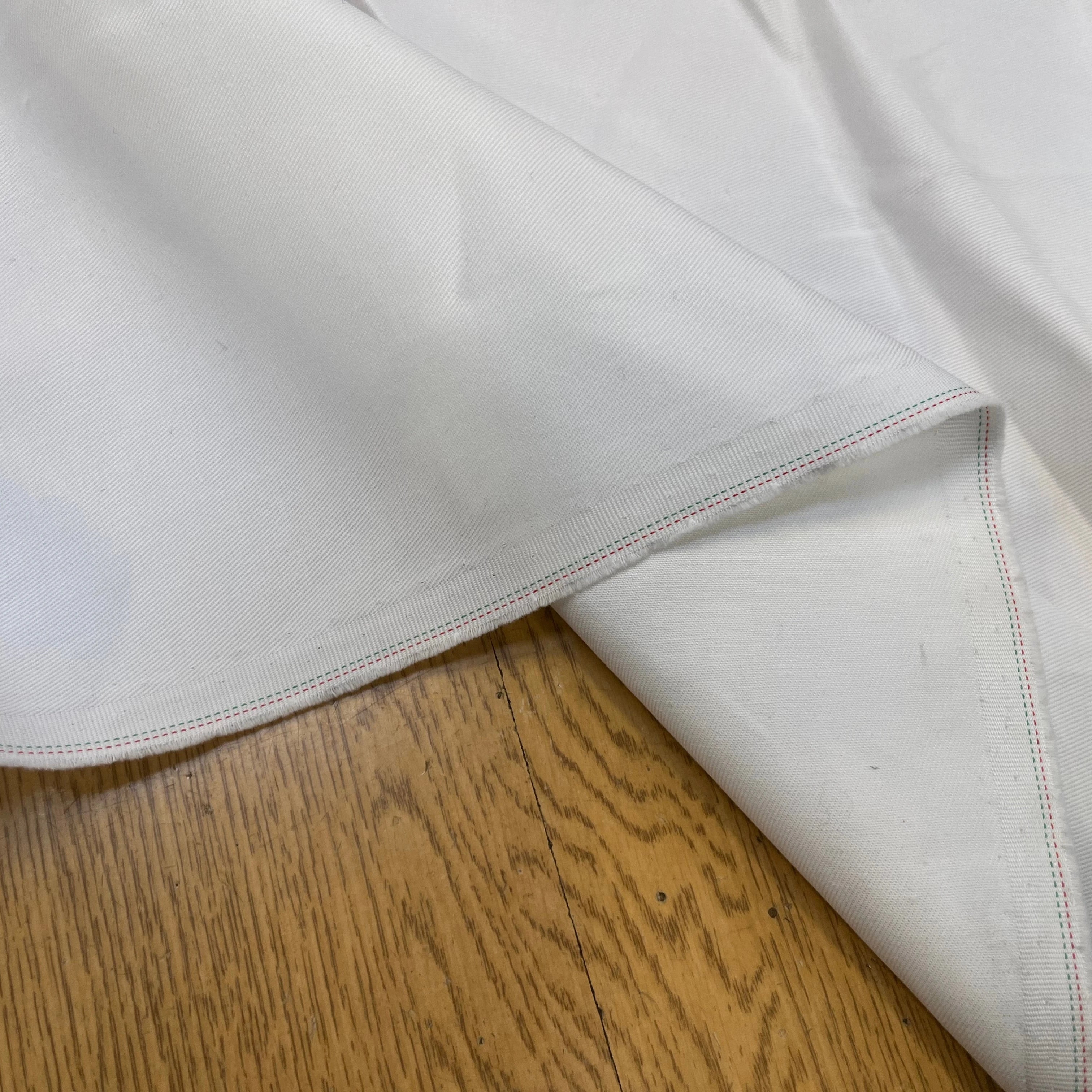 GABARDINE DE COTON STRIÉE BLANC - My Little Coupon