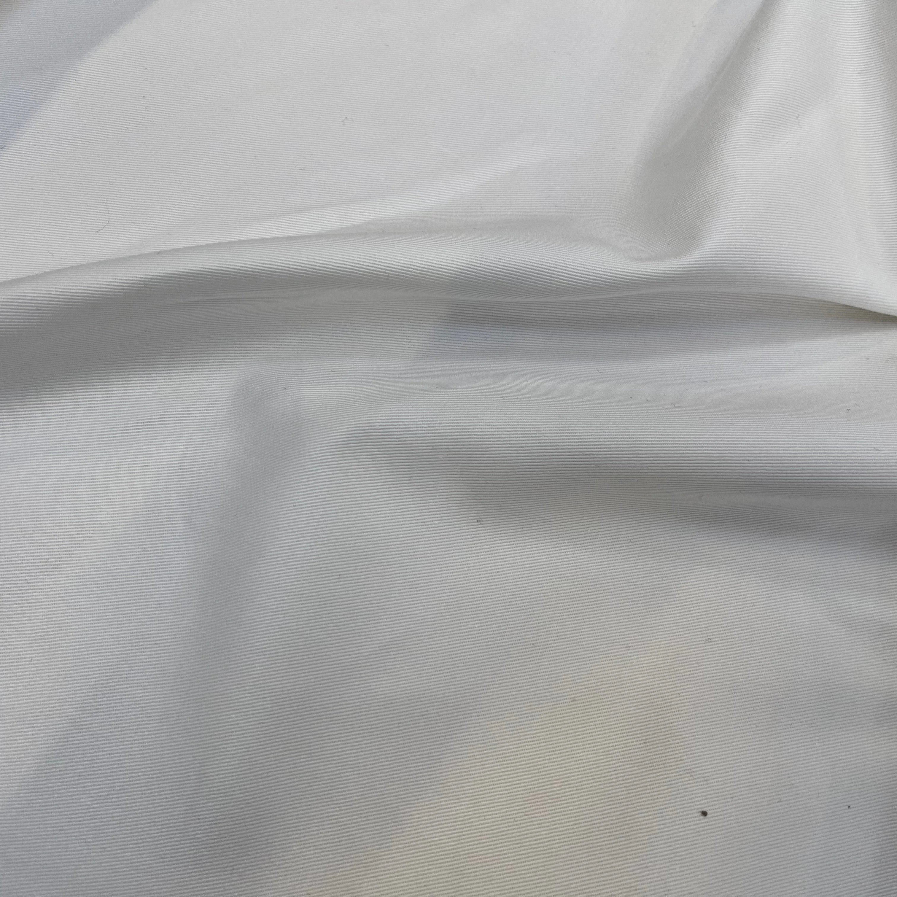 GABARDINE DE COTON STRIÉE BLANC - My Little Coupon