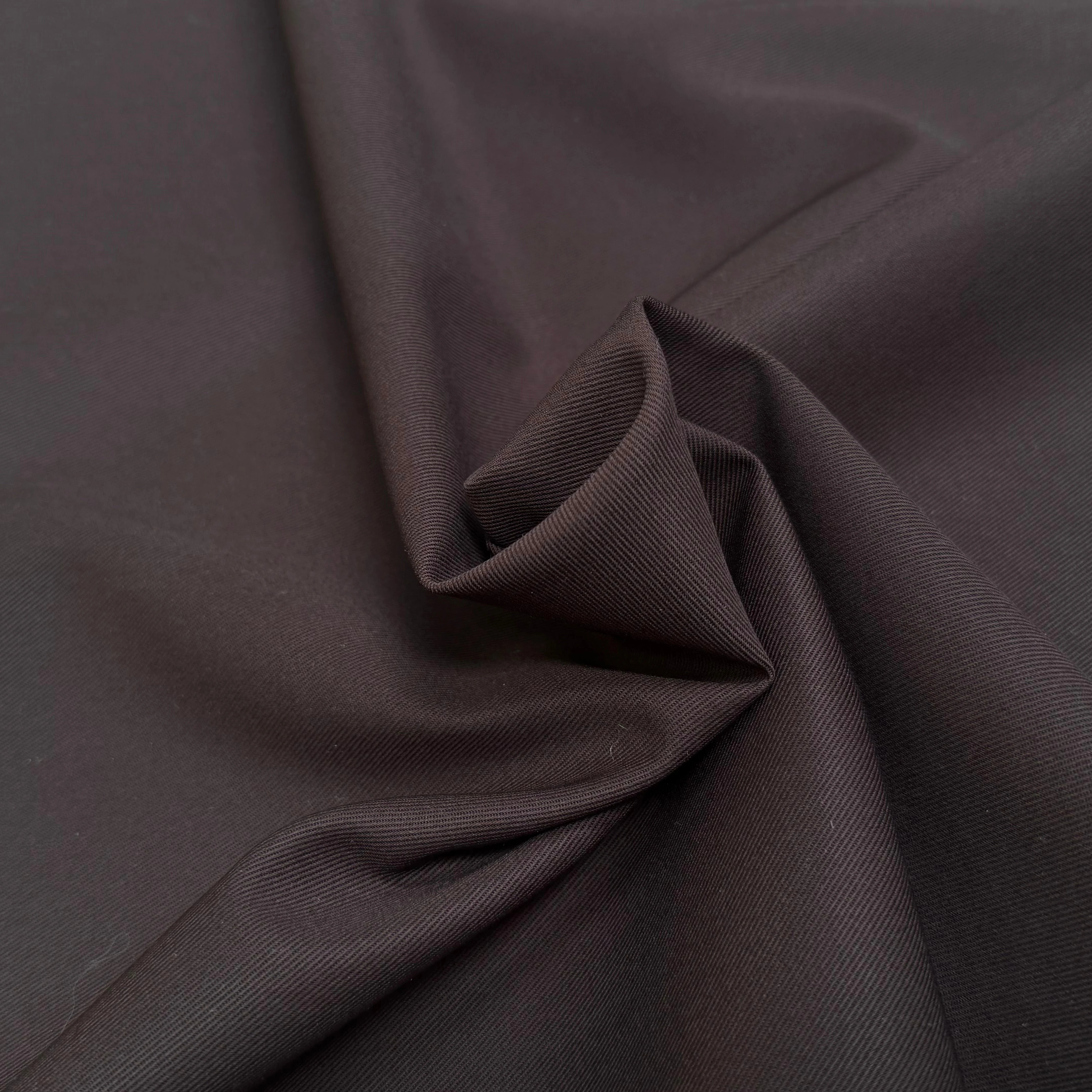 GABARDINE DE COTON STRIÉE CHOCO MARRON TRÈS BELLE TENUE - My Little Coupon