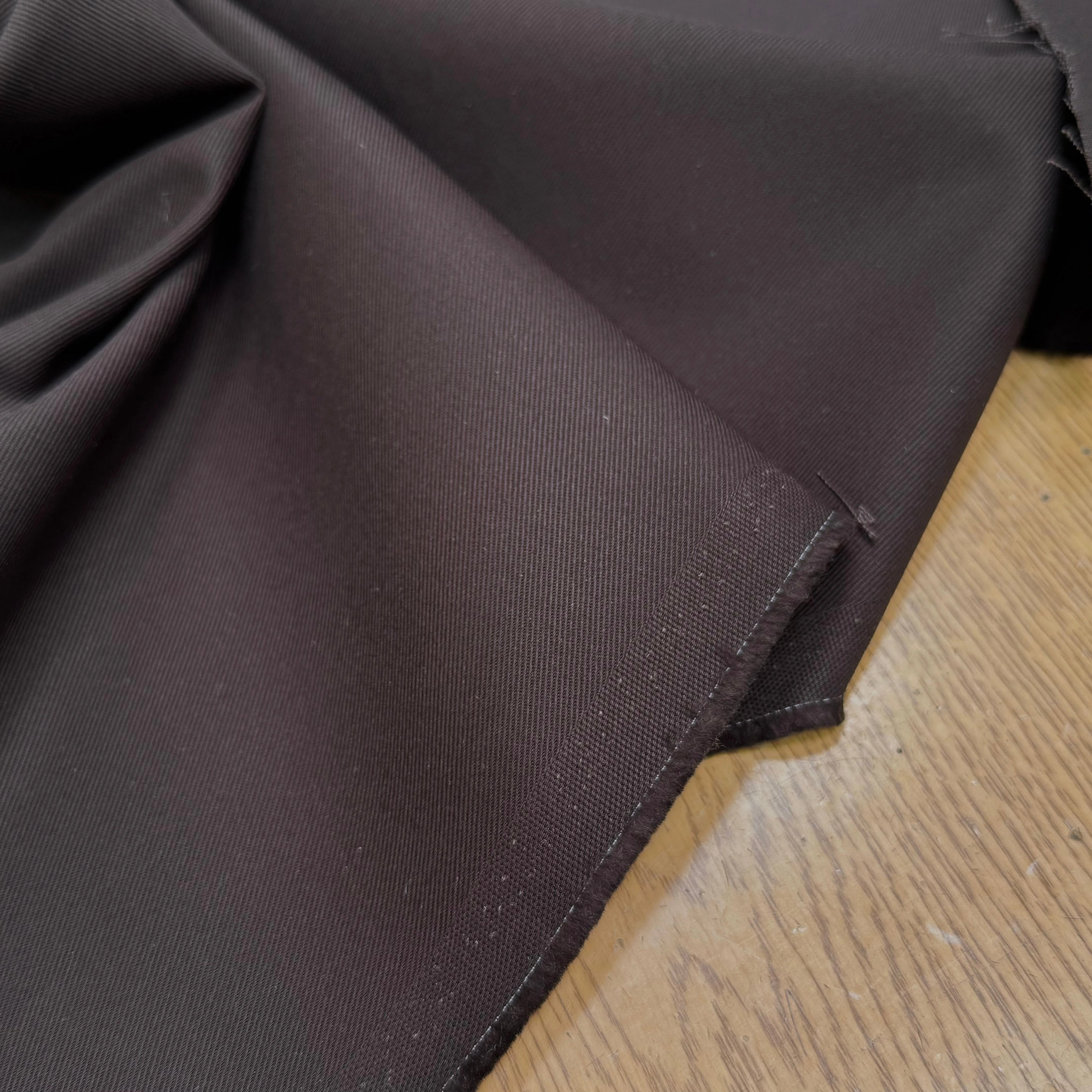 GABARDINE DE COTON STRIÉE CHOCO MARRON TRÈS BELLE TENUE - My Little Coupon