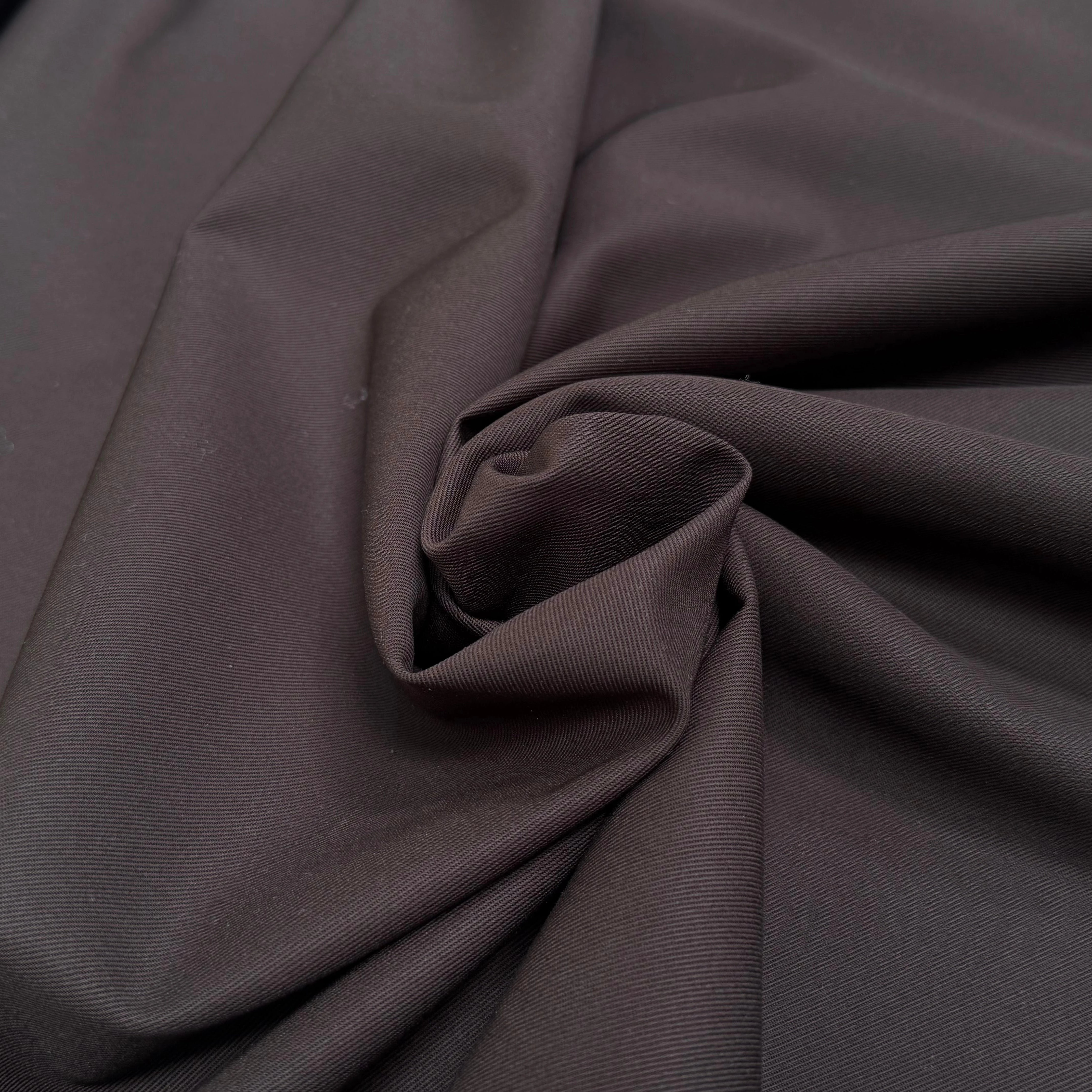 GABARDINE DE COTON STRIÉE CHOCO MARRON TRÈS BELLE TENUE - My Little Coupon