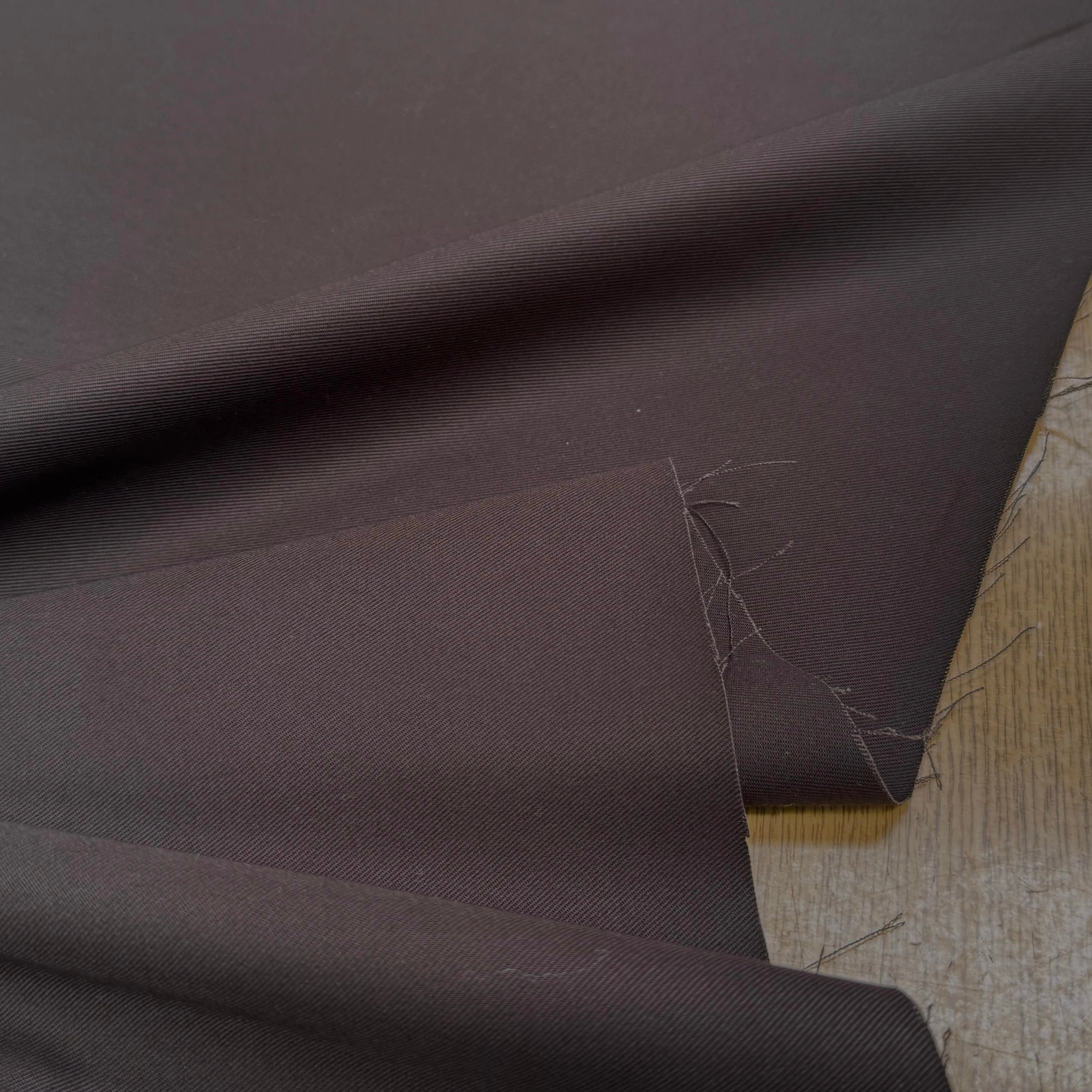 GABARDINE DE COTON STRIÉE CHOCO MARRON TRÈS BELLE TENUE - My Little Coupon