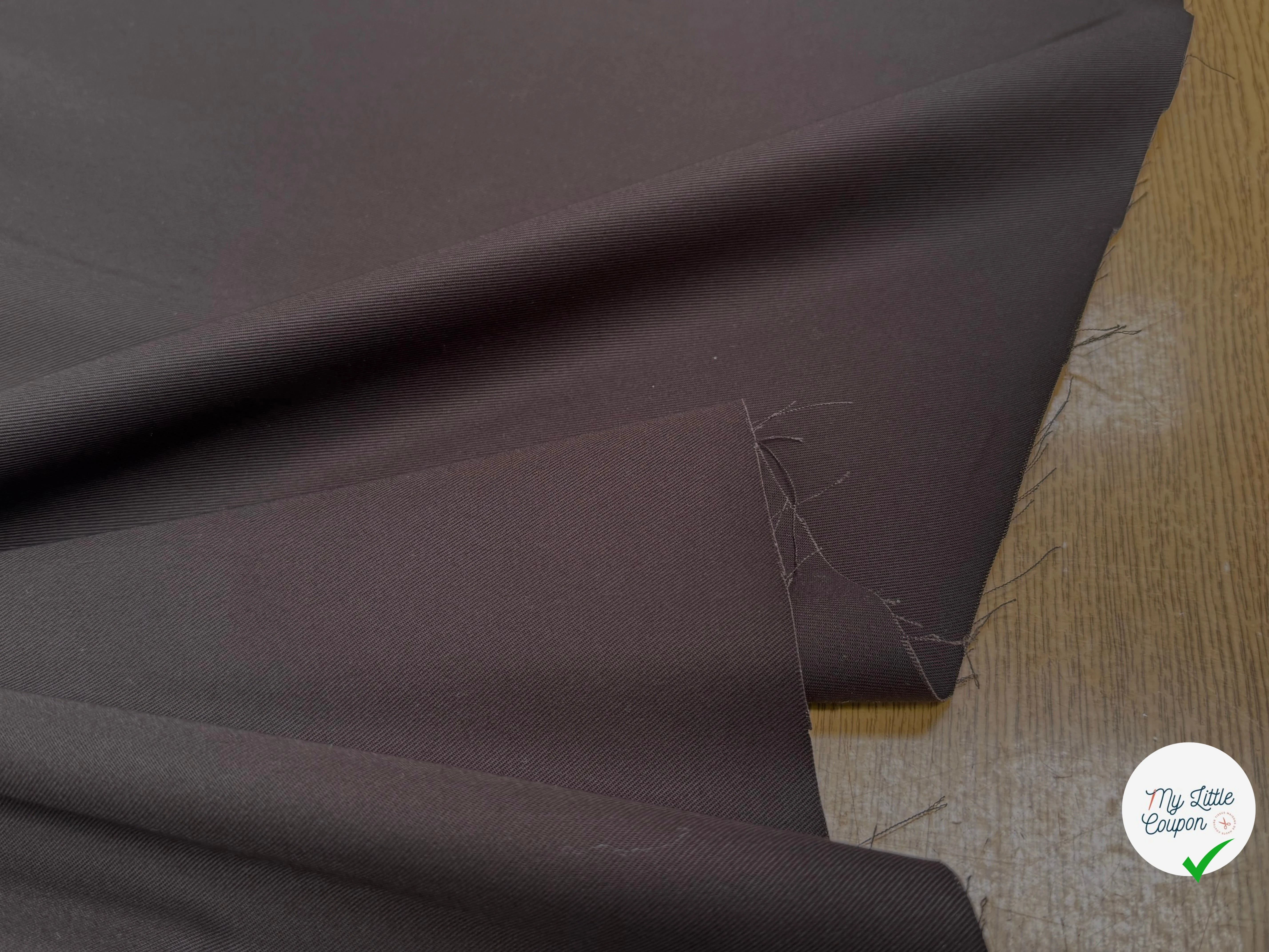 GABARDINE DE COTON STRIÉE CHOCO MARRON TRÈS BELLE TENUE - My Little Coupon
