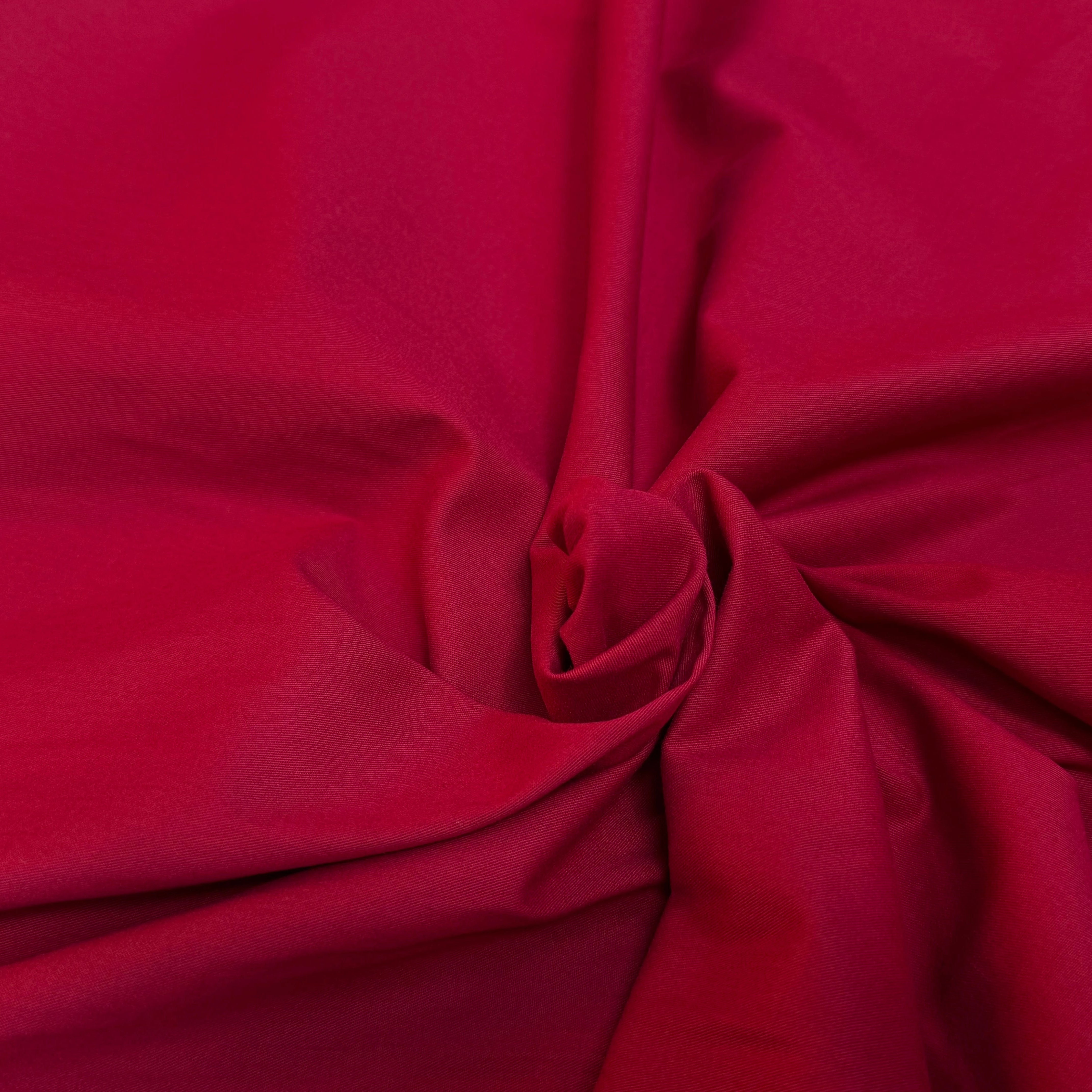 GABARDINE DE COTON SUBLIME LÉGÈREMENT GRATTÉE ROUGE - My Little Coupon