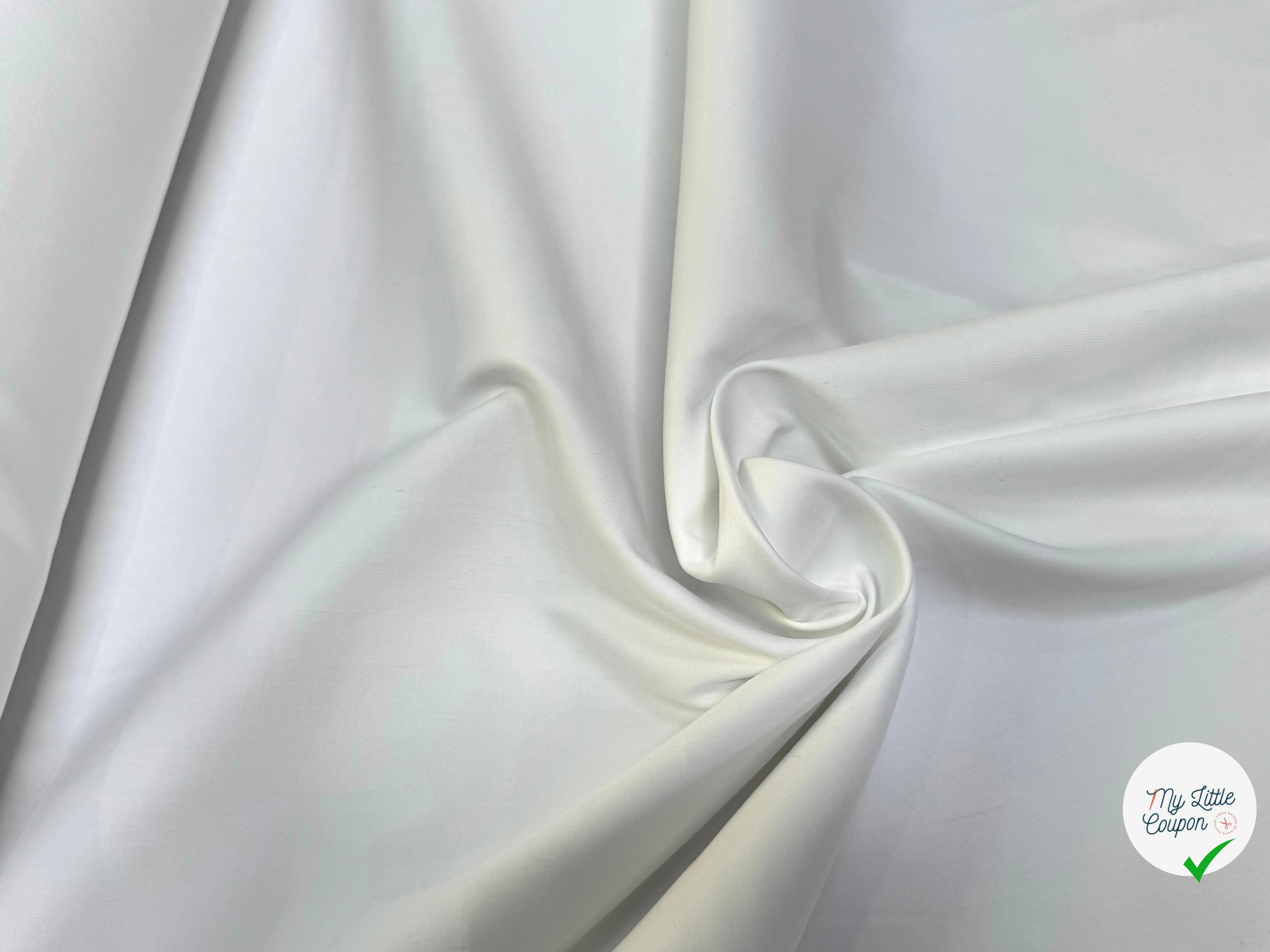 GABARDINE DE COTON TENUE LOURDE STRETCH FINEMENT SERGÉE BLANC TRÈS BEAU - My Little Coupon