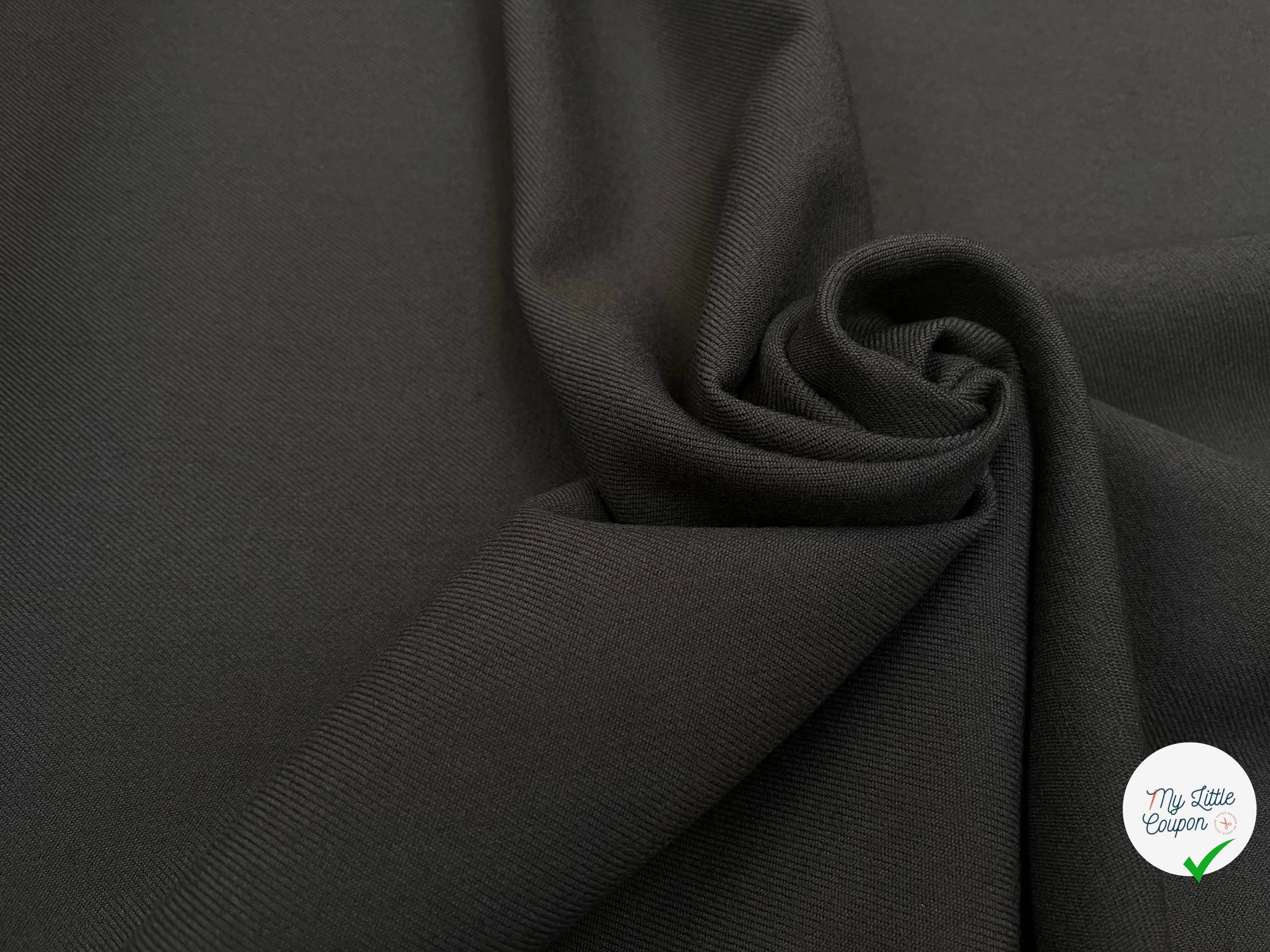 GABARDINE DE LAINE 50% LAINE CHARBON - My Little Coupon