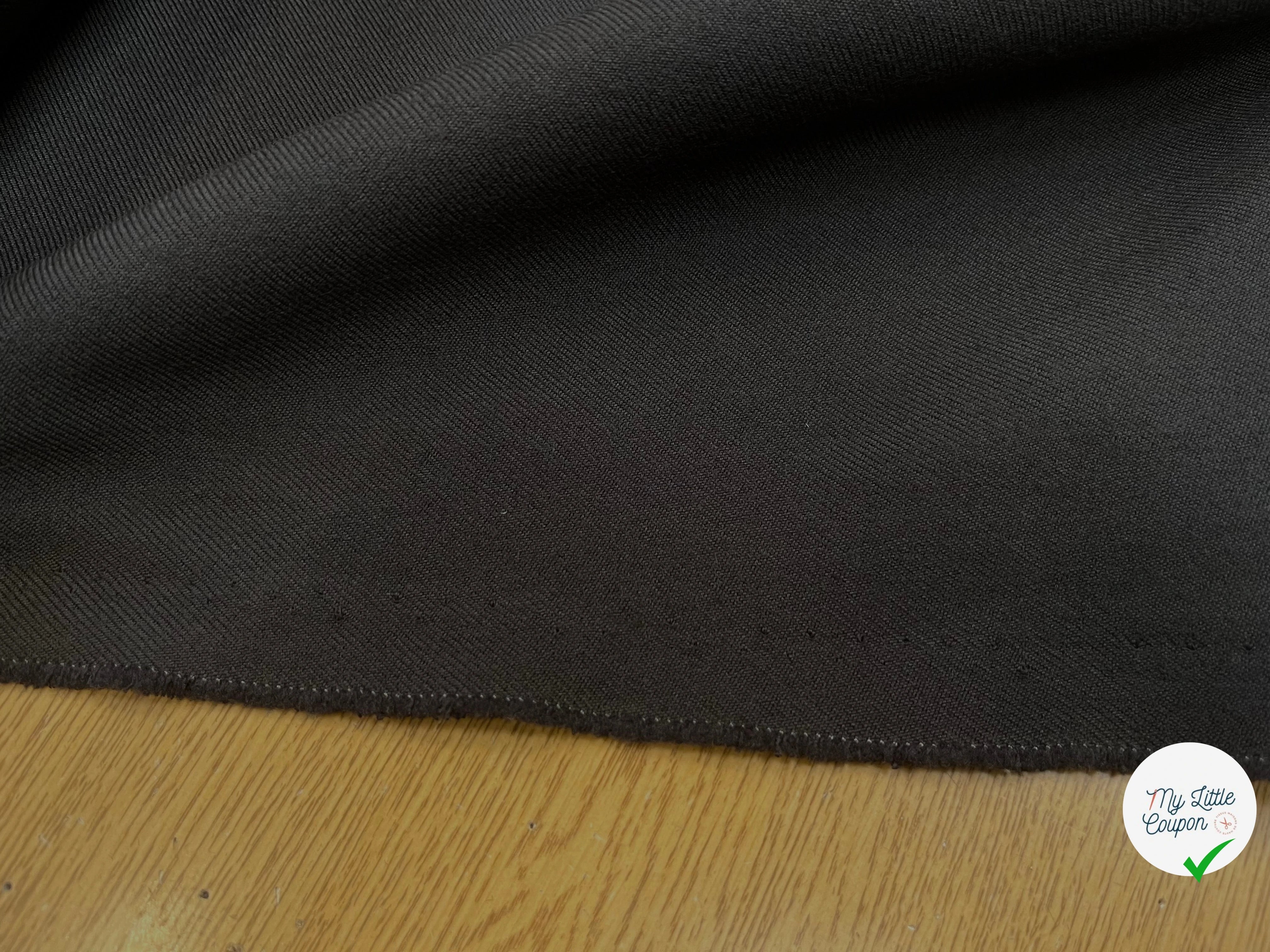 GABARDINE DE LAINE 50% LAINE CHARBON - My Little Coupon