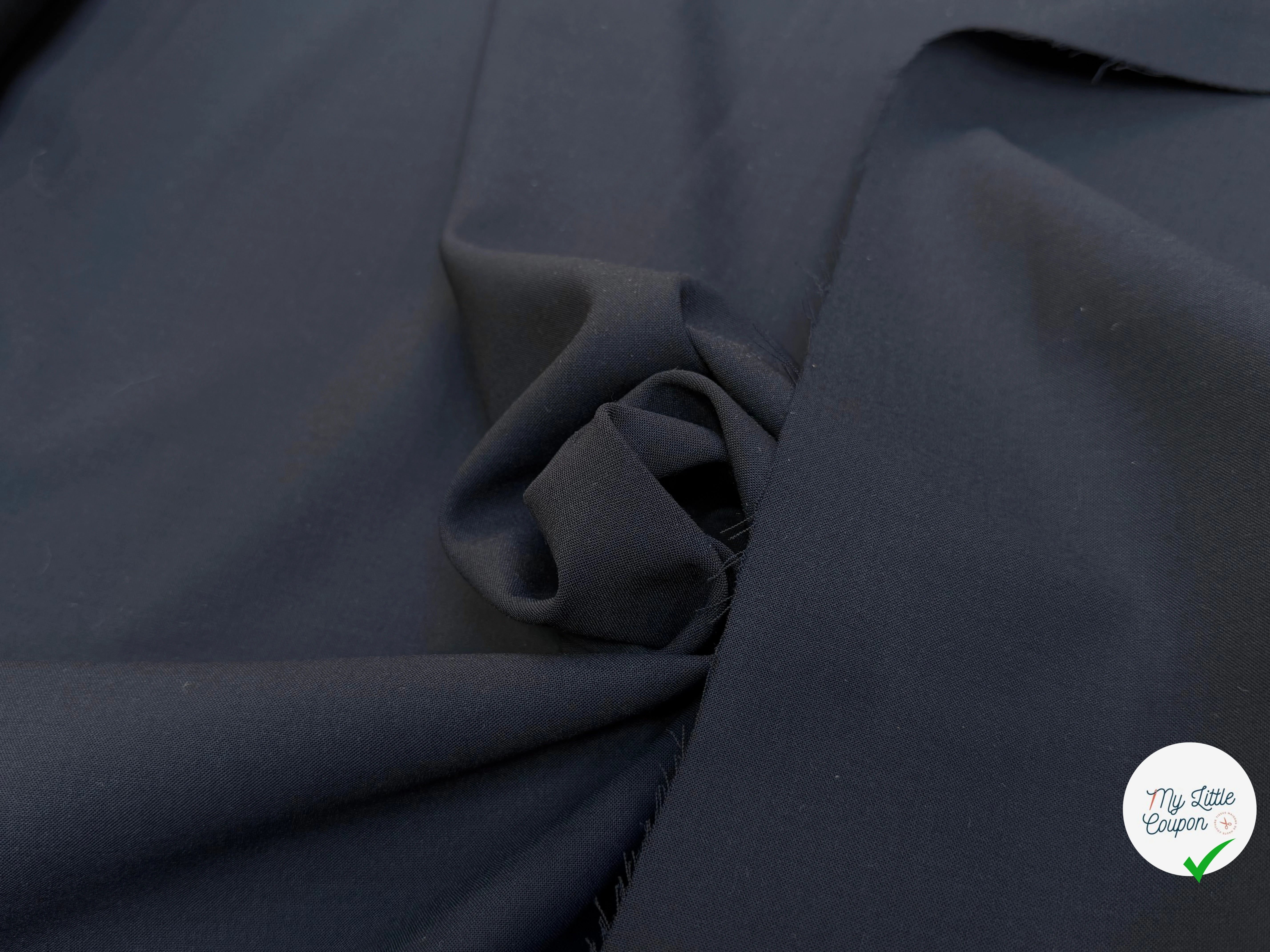 GABARDINE DE LAINE BELLE TENUE ULTRA BEAU BLEU NUIT - My Little Coupon
