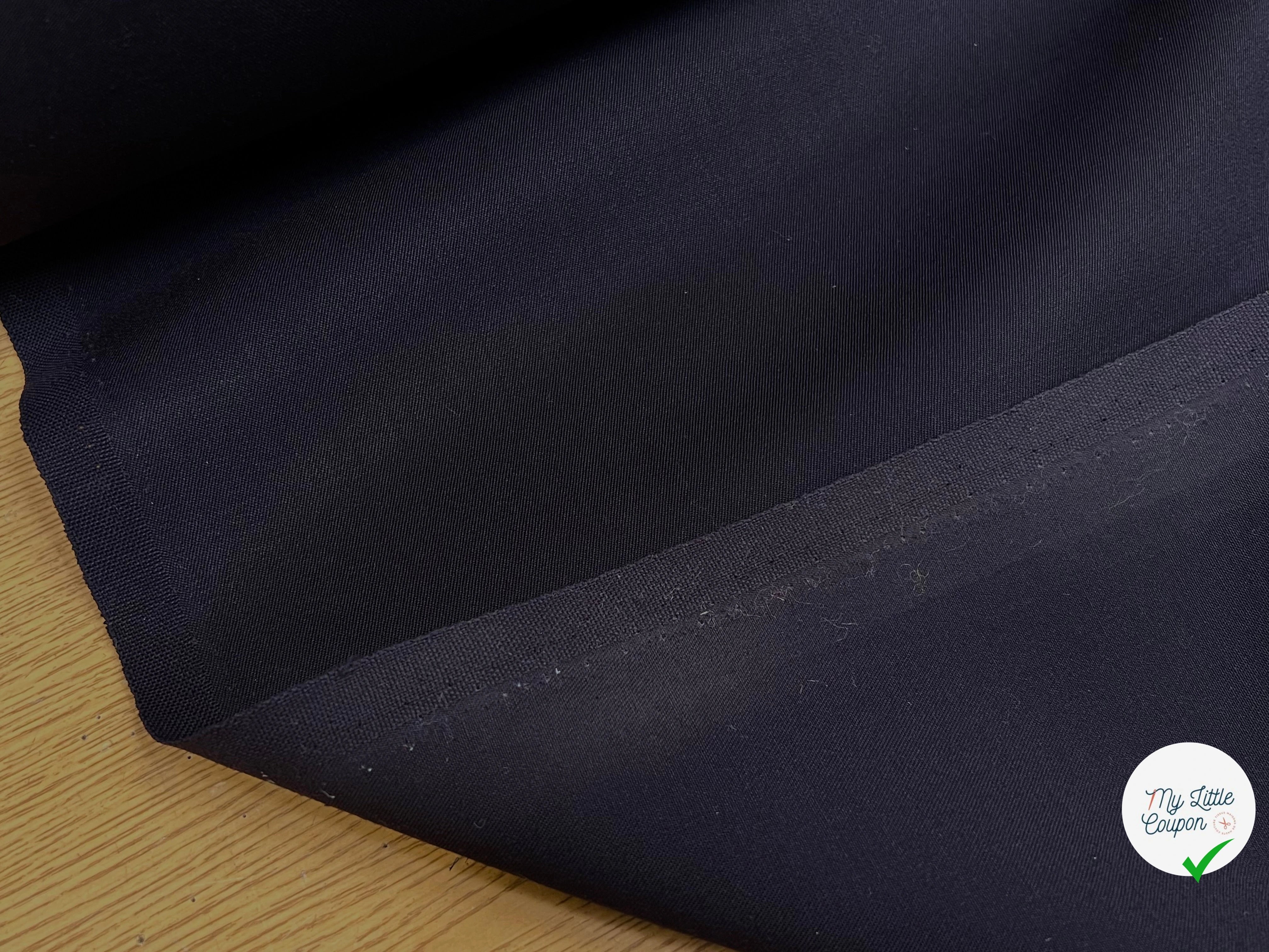 GABARDINE DE LAINE BLEU MIDNIGHT BELLE TENUE 100% LAINE - My Little Coupon