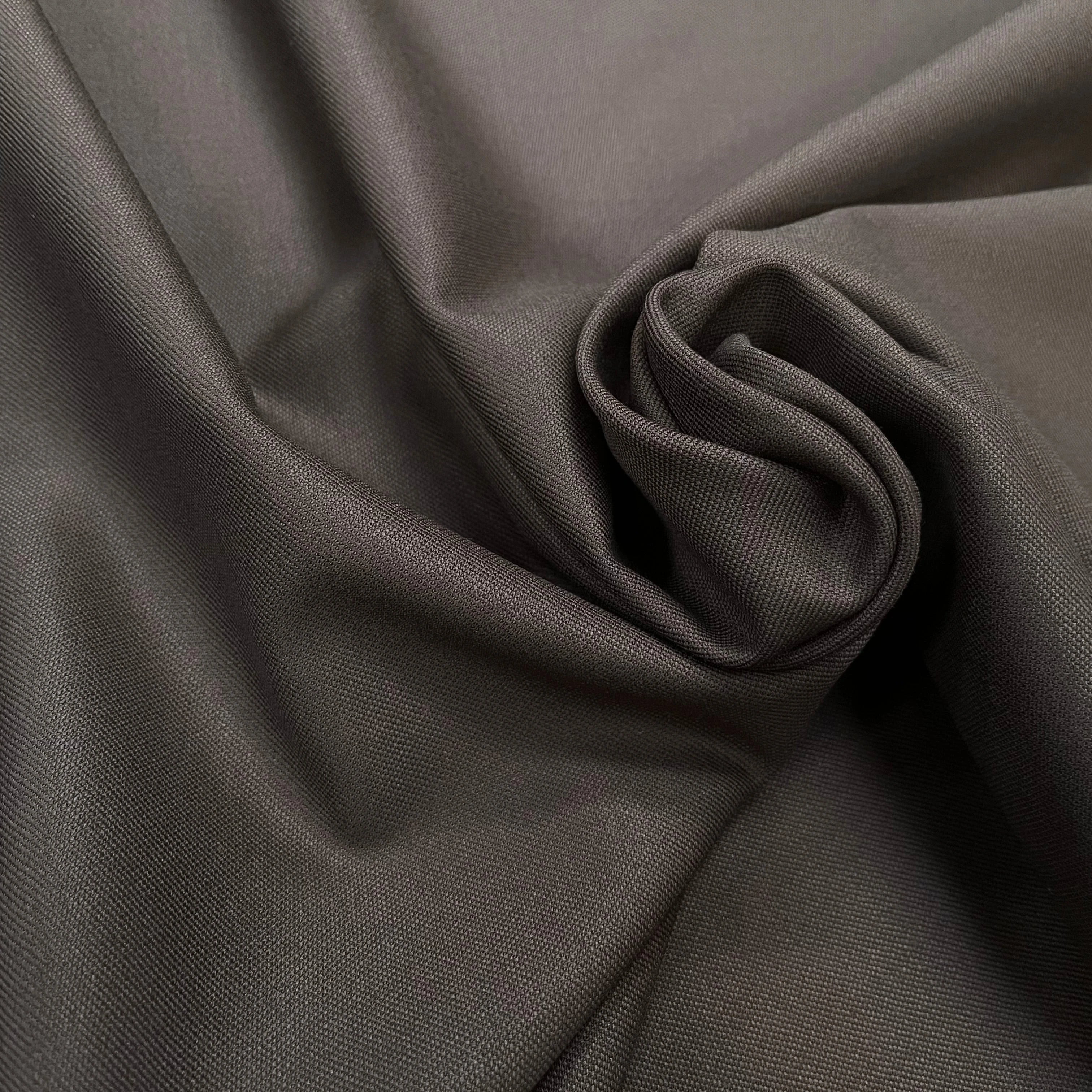 GABARDINE DE LAINE CHOCOLAT NOIR LOURDE ET SOUPLE - My Little Coupon