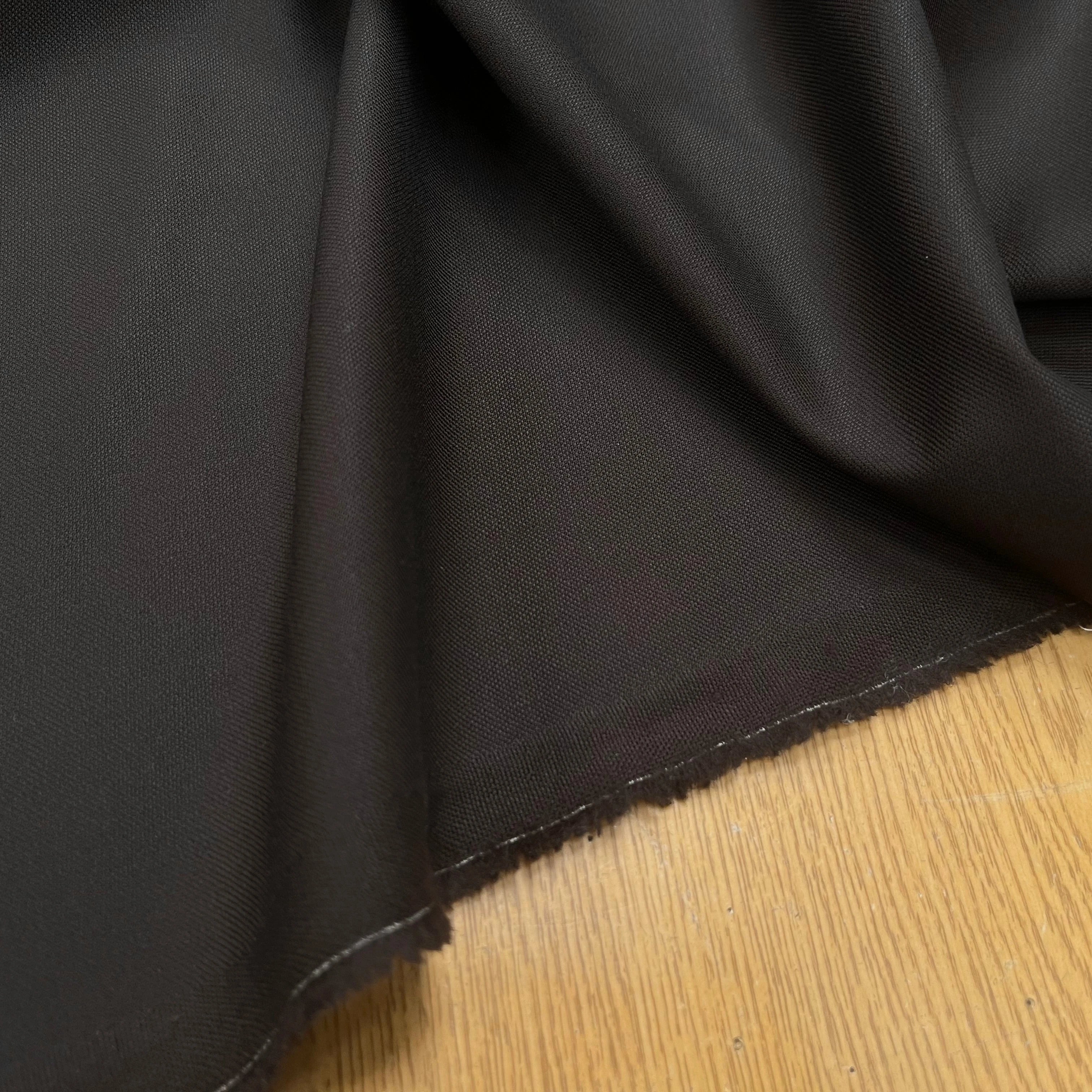 GABARDINE DE LAINE CHOCOLAT NOIR LOURDE ET SOUPLE - My Little Coupon