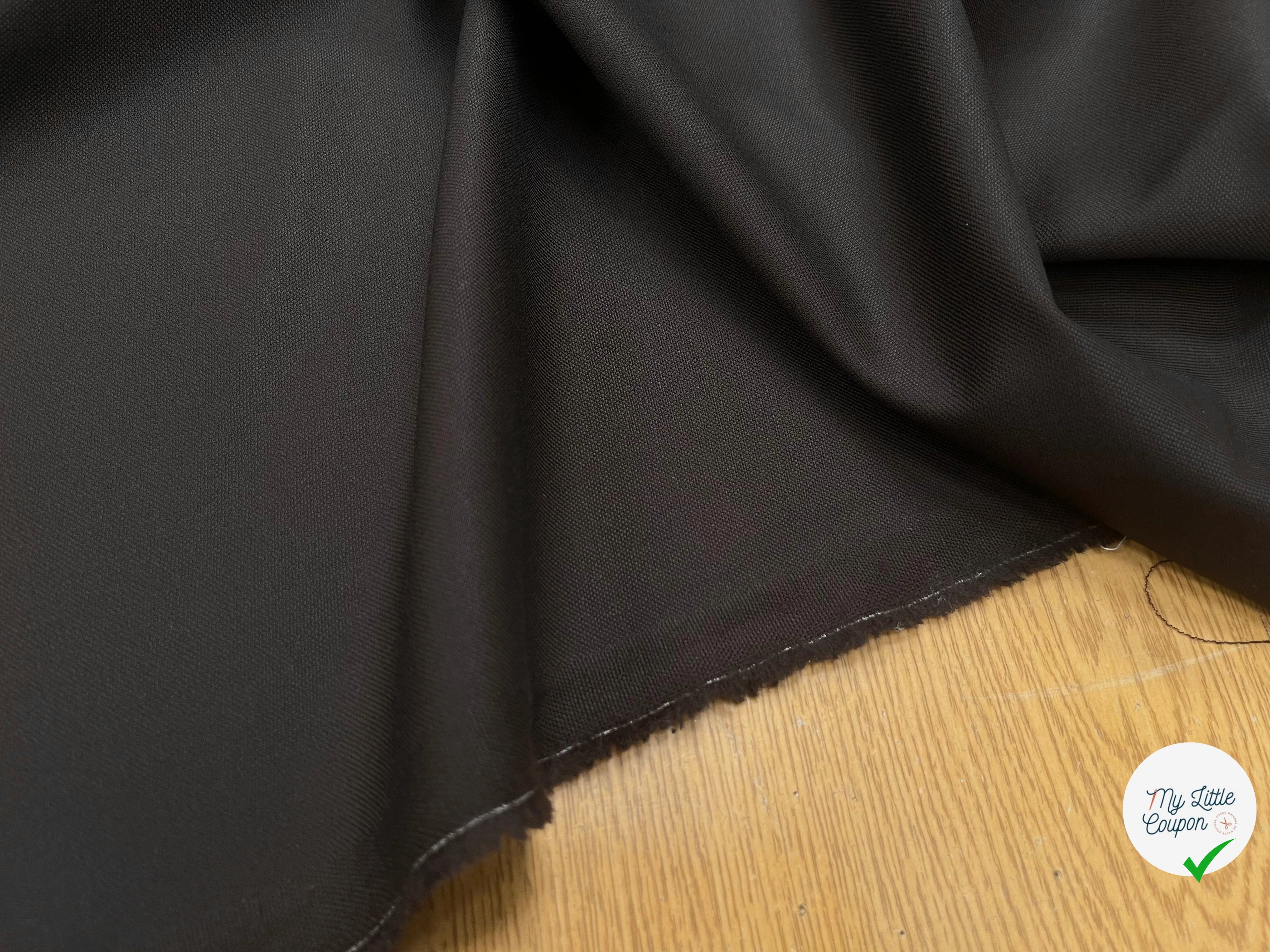 GABARDINE DE LAINE CHOCOLAT NOIR LOURDE ET SOUPLE - My Little Coupon