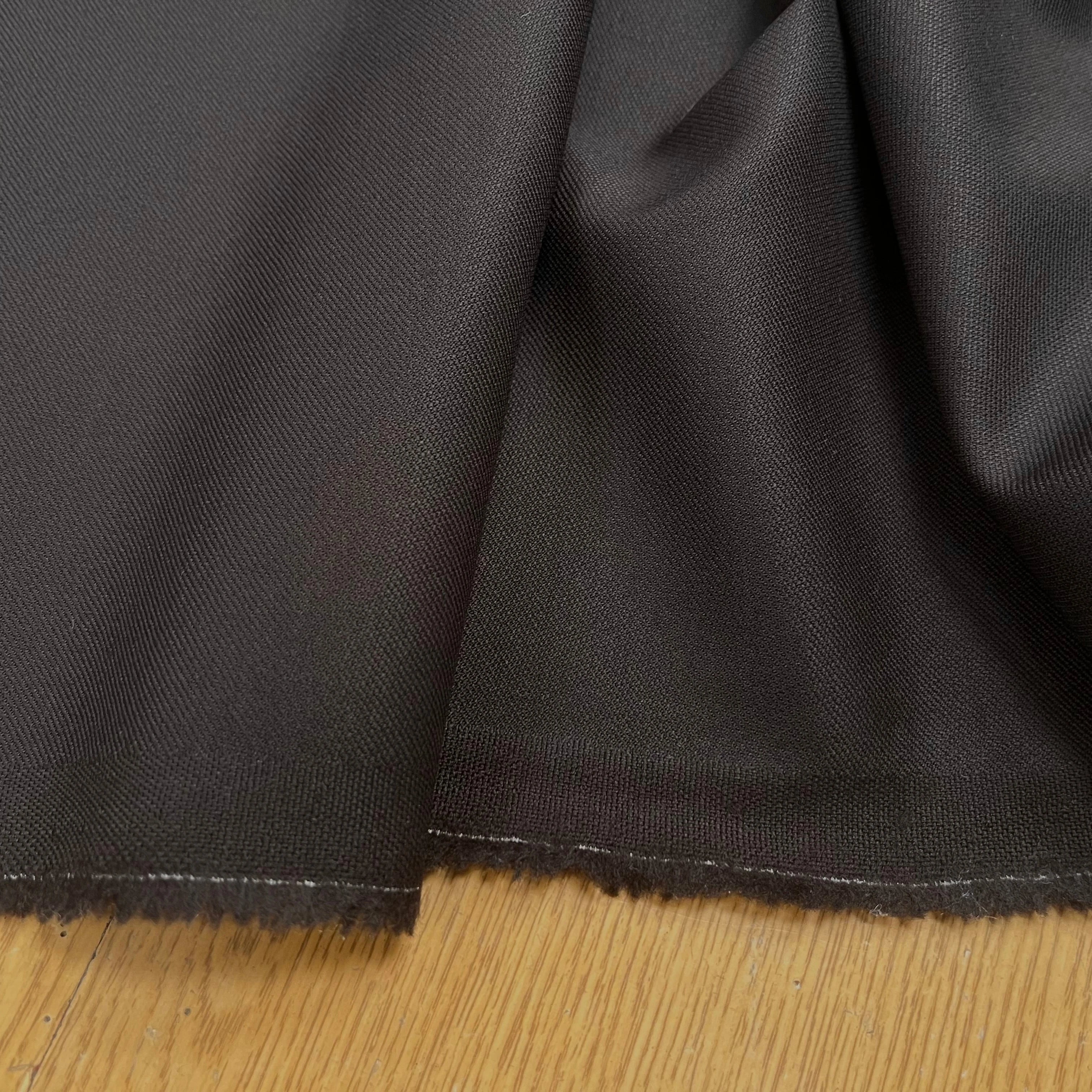 GABARDINE DE LAINE CHOCOLAT NOIR LOURDE ET SOUPLE - My Little Coupon
