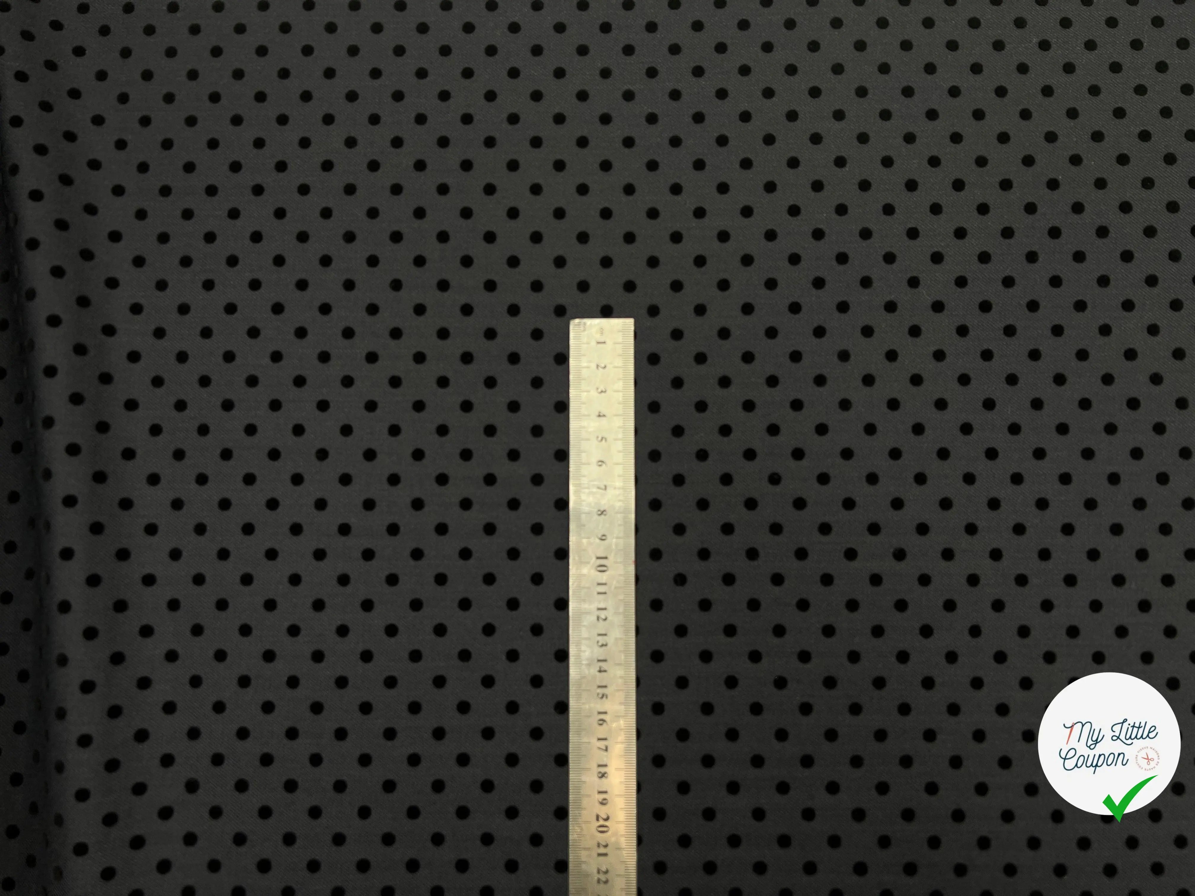 GABARDINE DE LAINE FLOCKÉE PETITS POIS - My Little Coupon - tissu - coudre