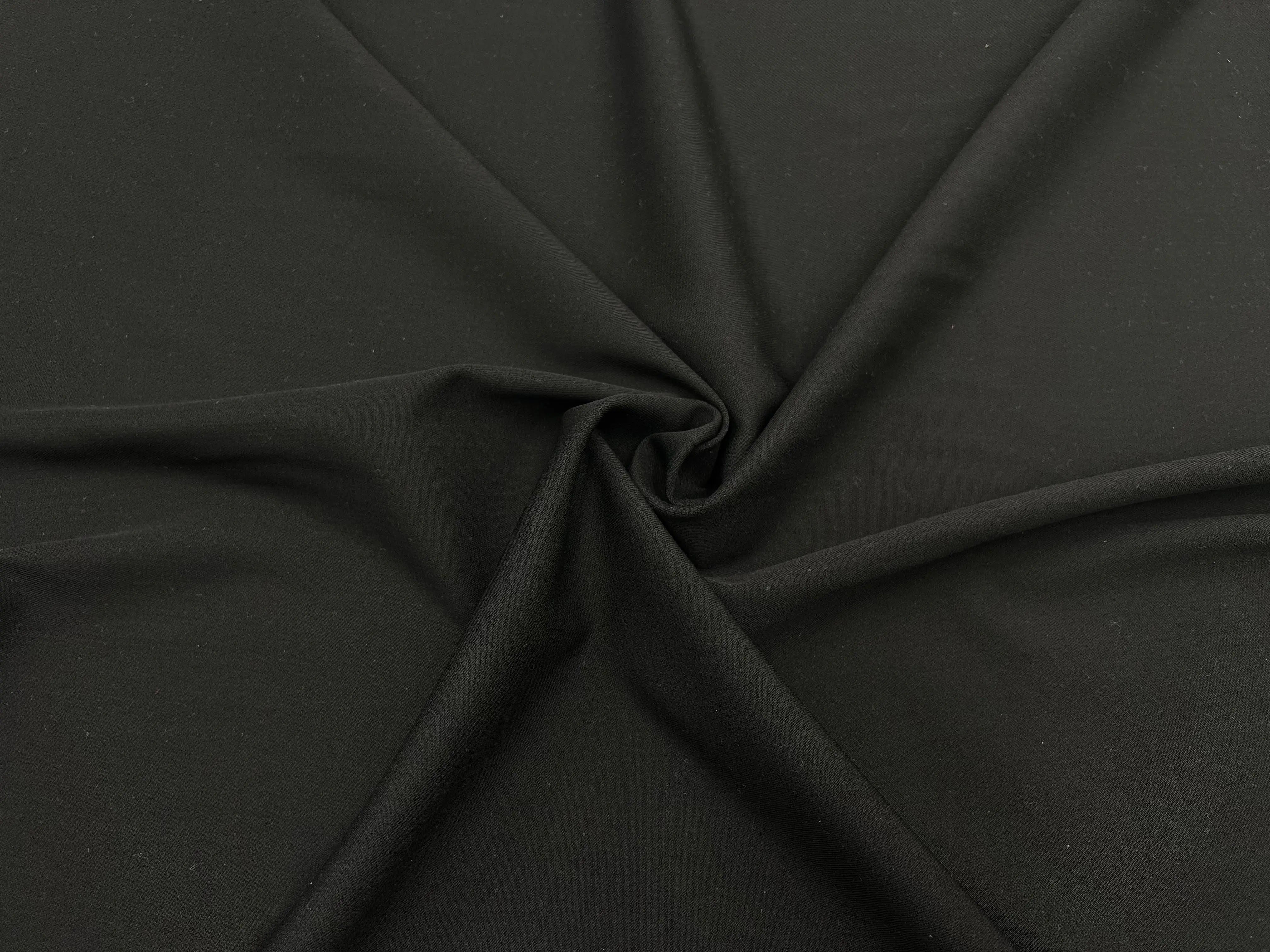GABARDINE DE LAINE FLUIDE ET EXTENSIBLE NOIR - My Little Coupon - tissu - coudre