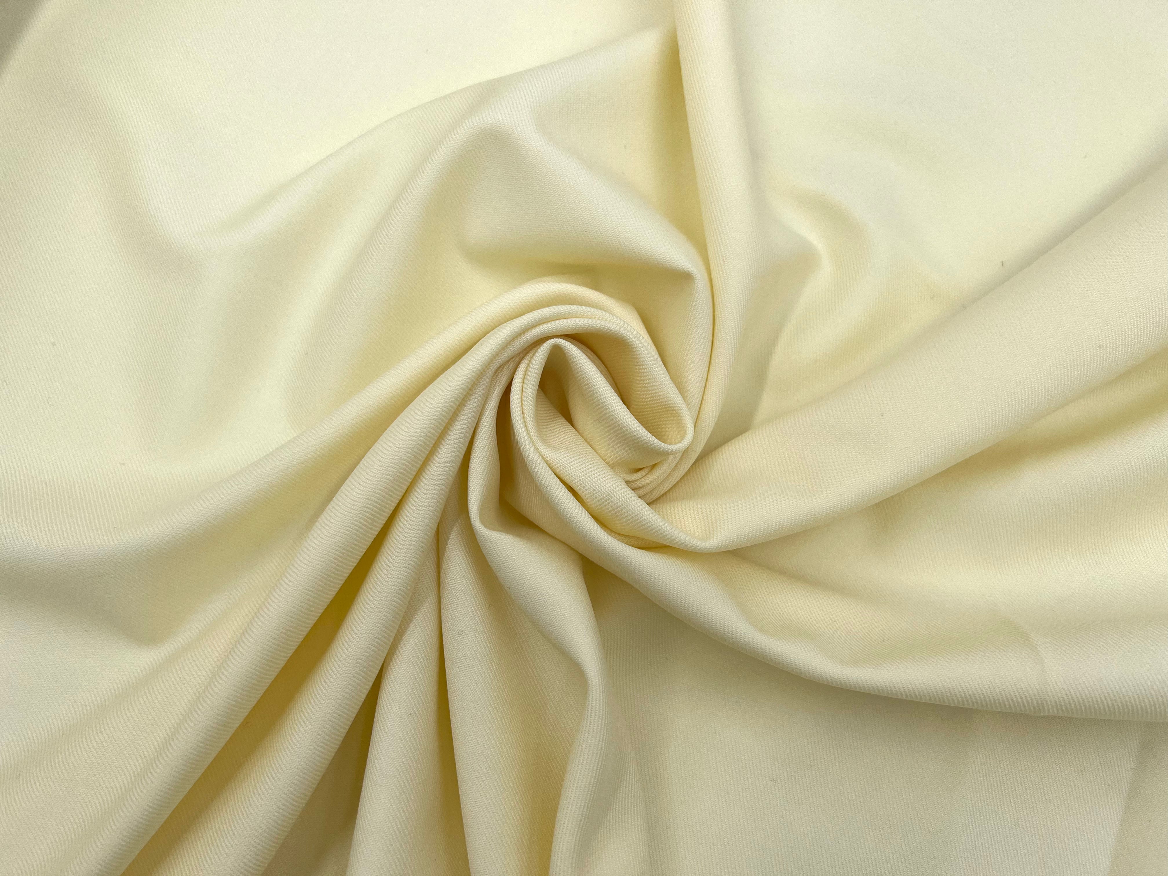 GABARDINE DE LAINE JAUNE CLAIR STRETCH MSO