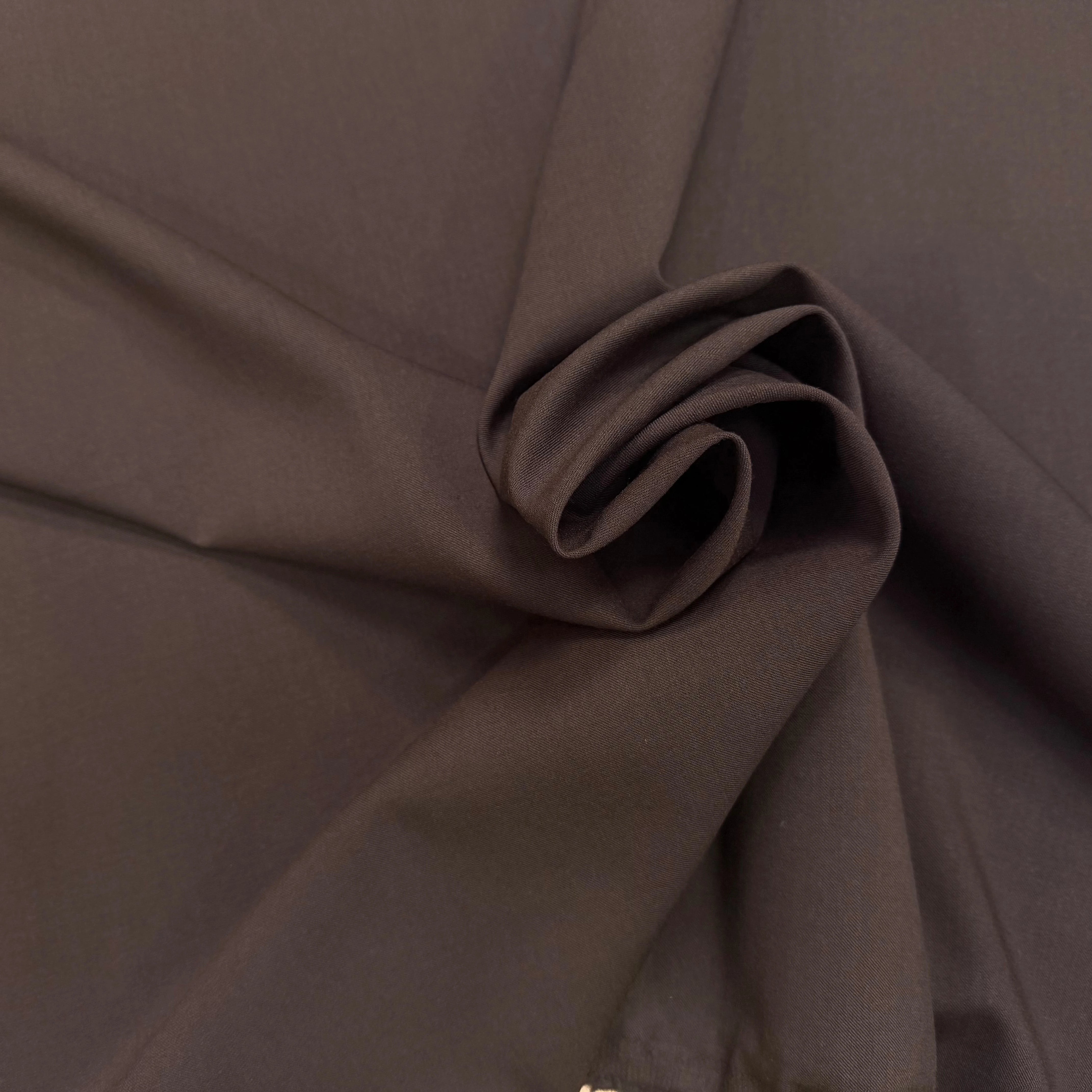 GABARDINE DE LAINE MARRON 5% ELASTHANNE - My Little Coupon
