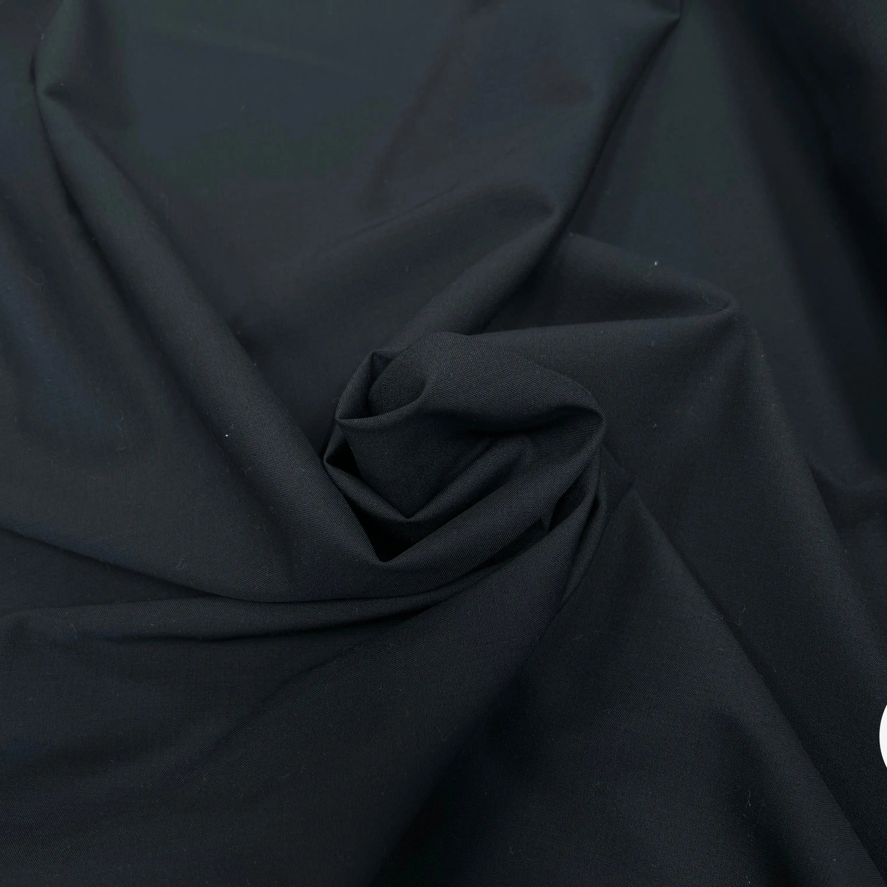 GABARDINE DE LAINE NOIR STRETCH EFFET CRAQUANTE - My Little Coupon