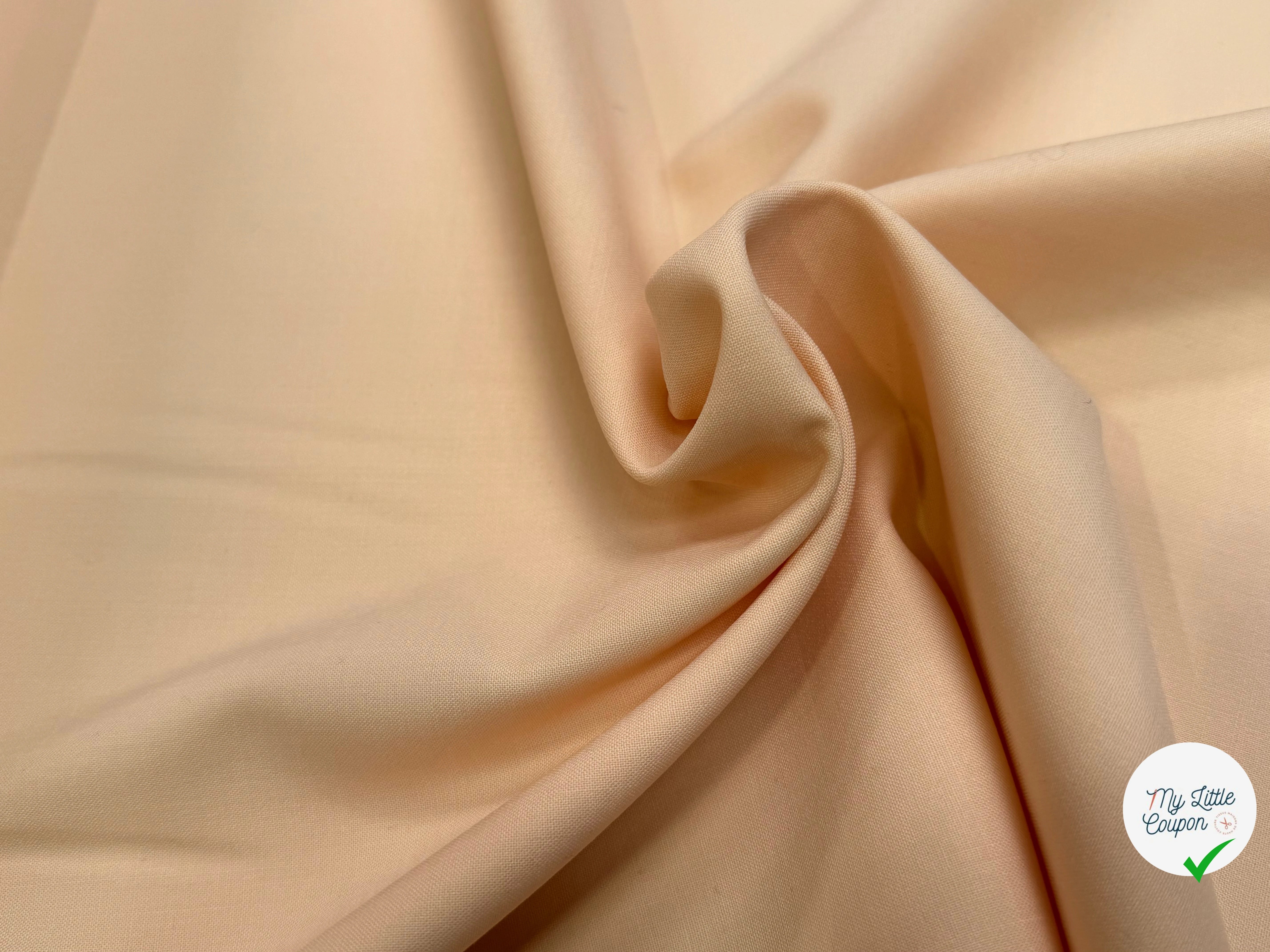 GABARDINE DE LAINE PECHE PASTEL - My Little Coupon