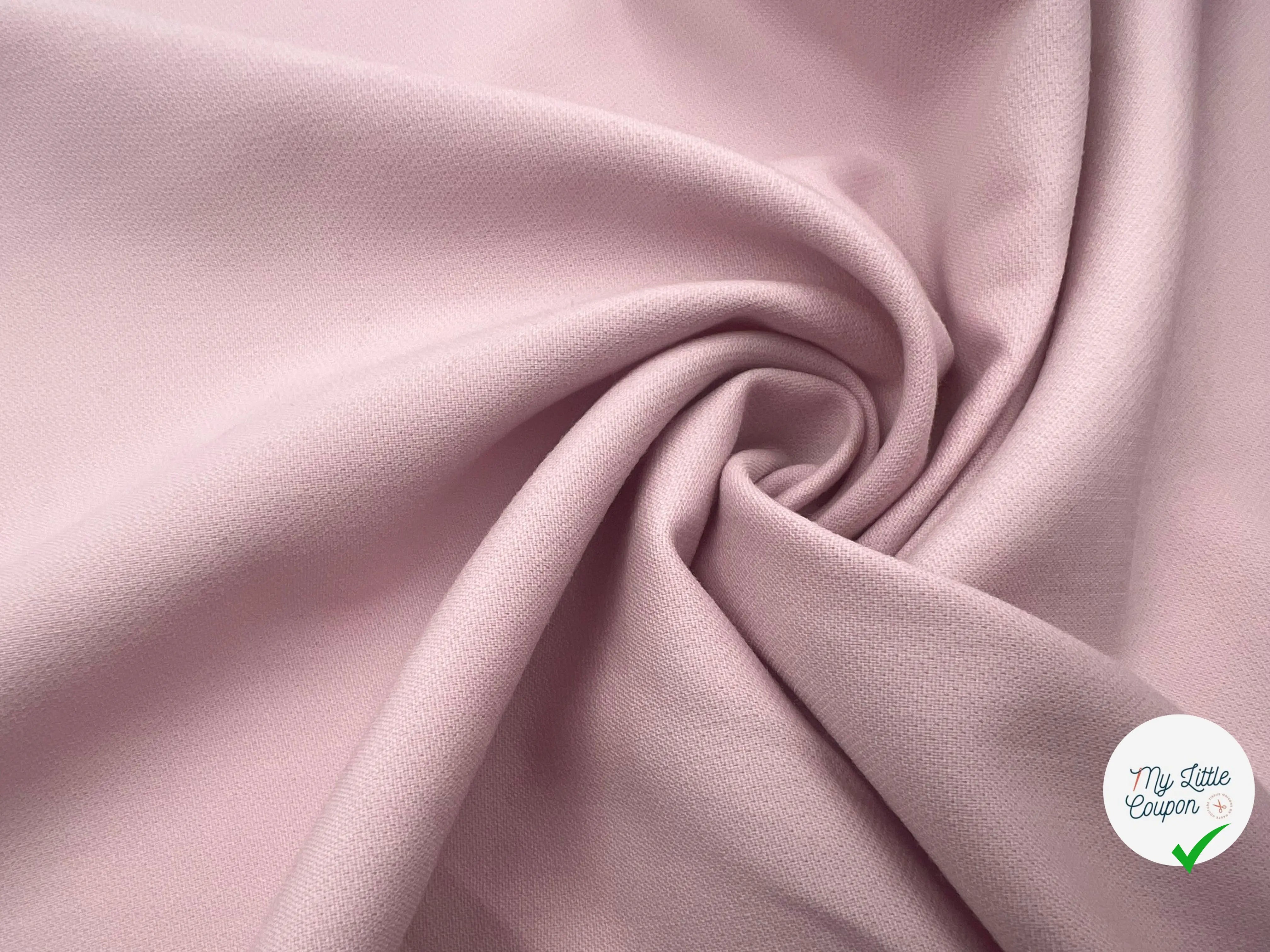 TOILE DE LAINE PIQUĂE VIEUX ROSE CLAIR STRETCH - My Little Coupon - tissu - coudre