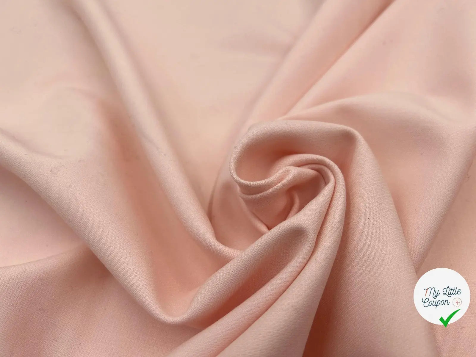 GABARDINE DE LAINE ROSE PÂLE - My Little Coupon - tissu - coudre