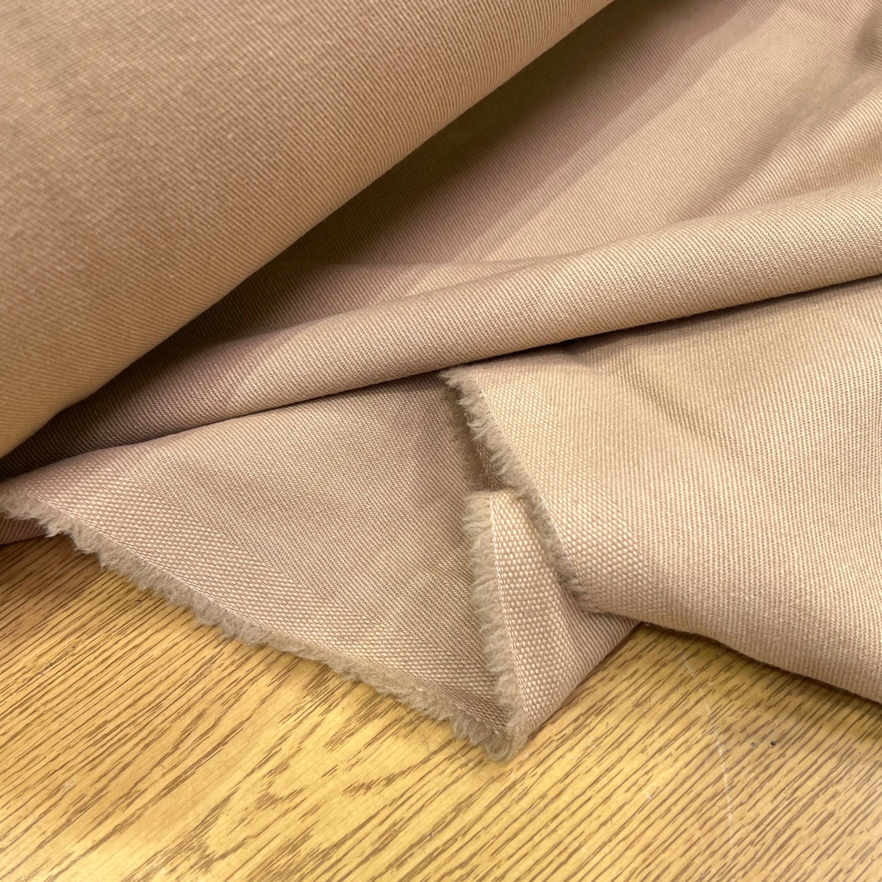 GABARDINE DE LAINE SOUPLE STRIÉE BEIGE MARRONÉ 98% LAINE - My Little Coupon