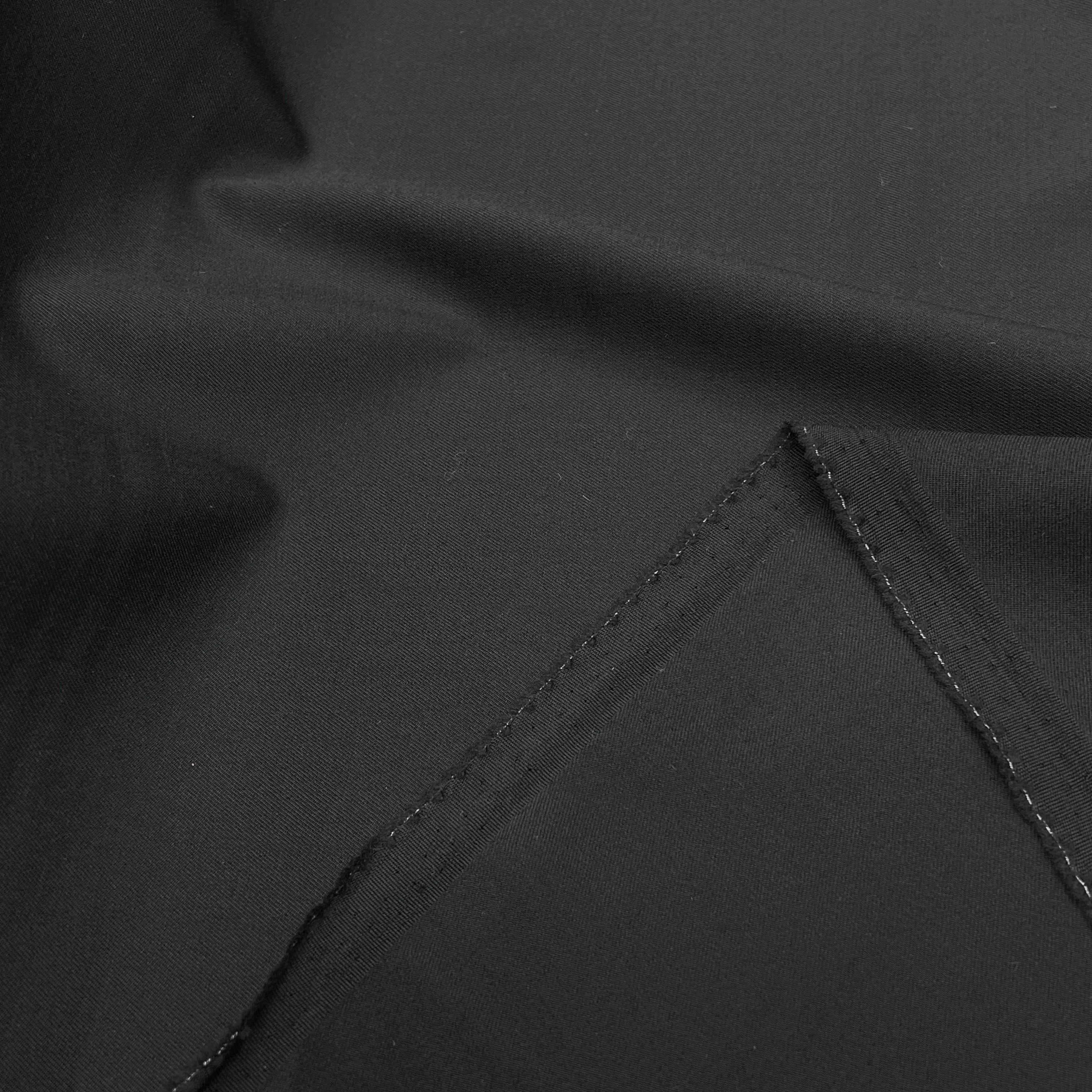 GABARDINE DE LAINE STRETCH BELLE TENUE NOIR 100% LAINE - My Little Coupon