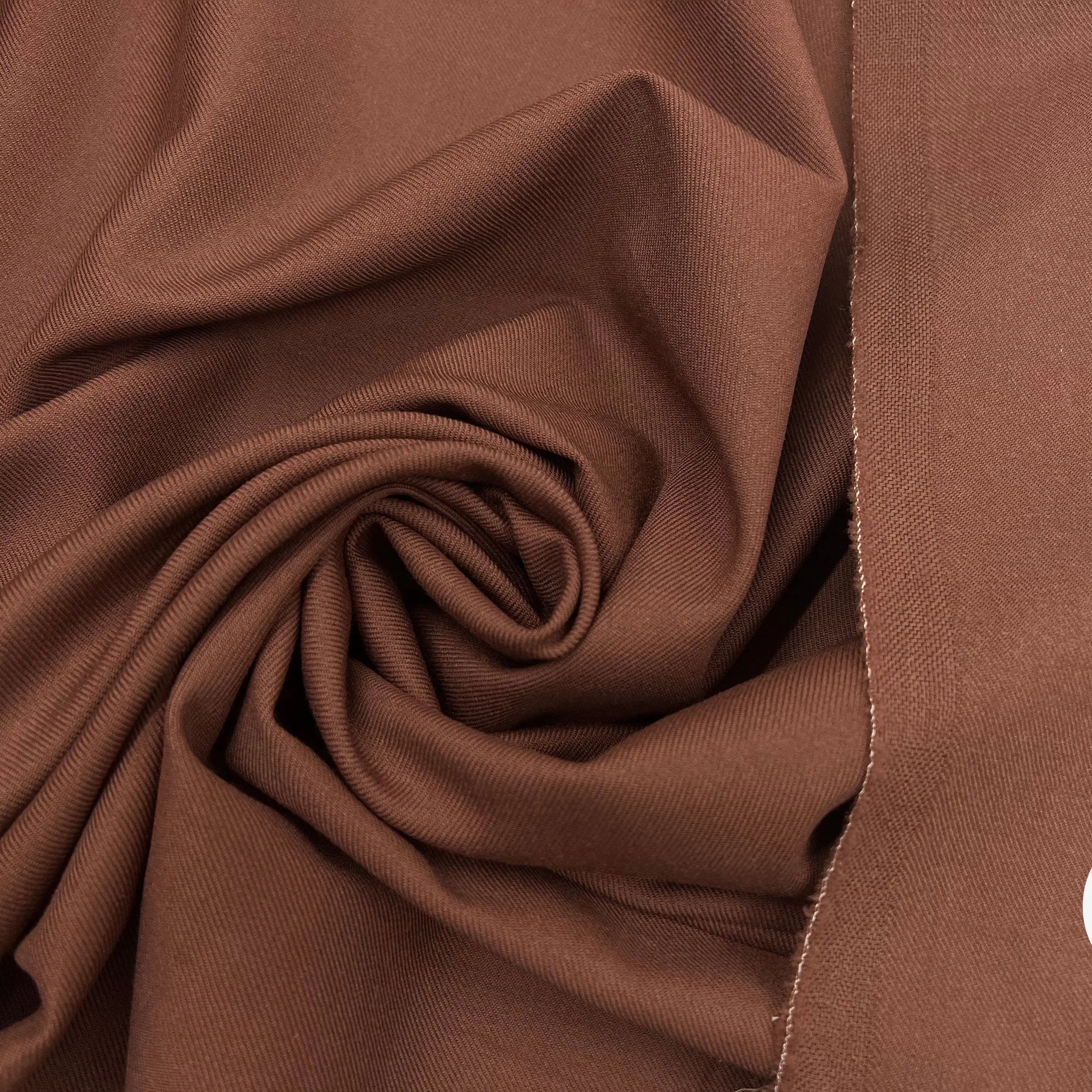 GABARDINE DE LAINE STRETCH CHOCOLAT - My Little Coupon