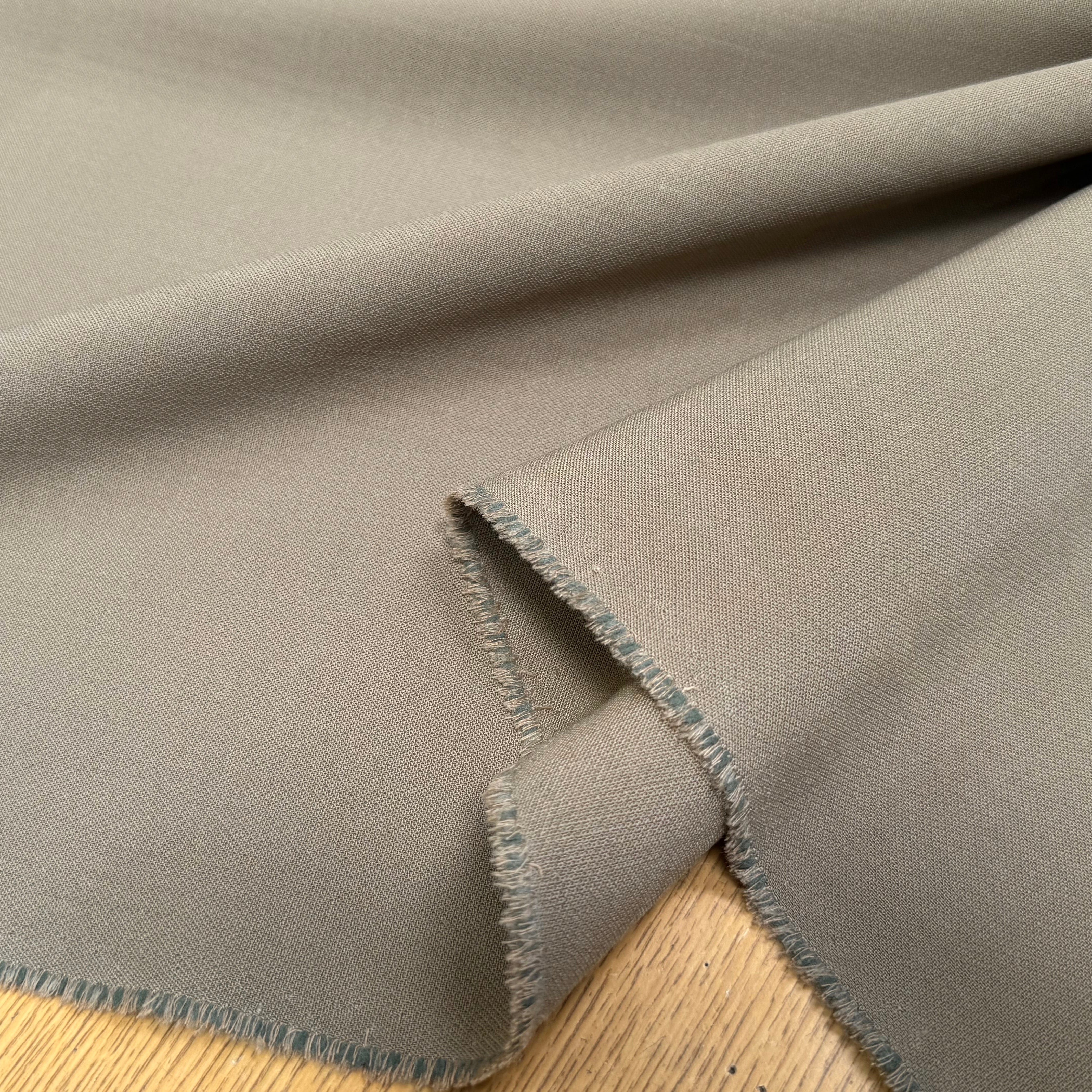 GABARDINE DE LAINE STRETCH TAUPE KAKI 80% LAINE TRÈS BELLE TENUE - My Little Coupon