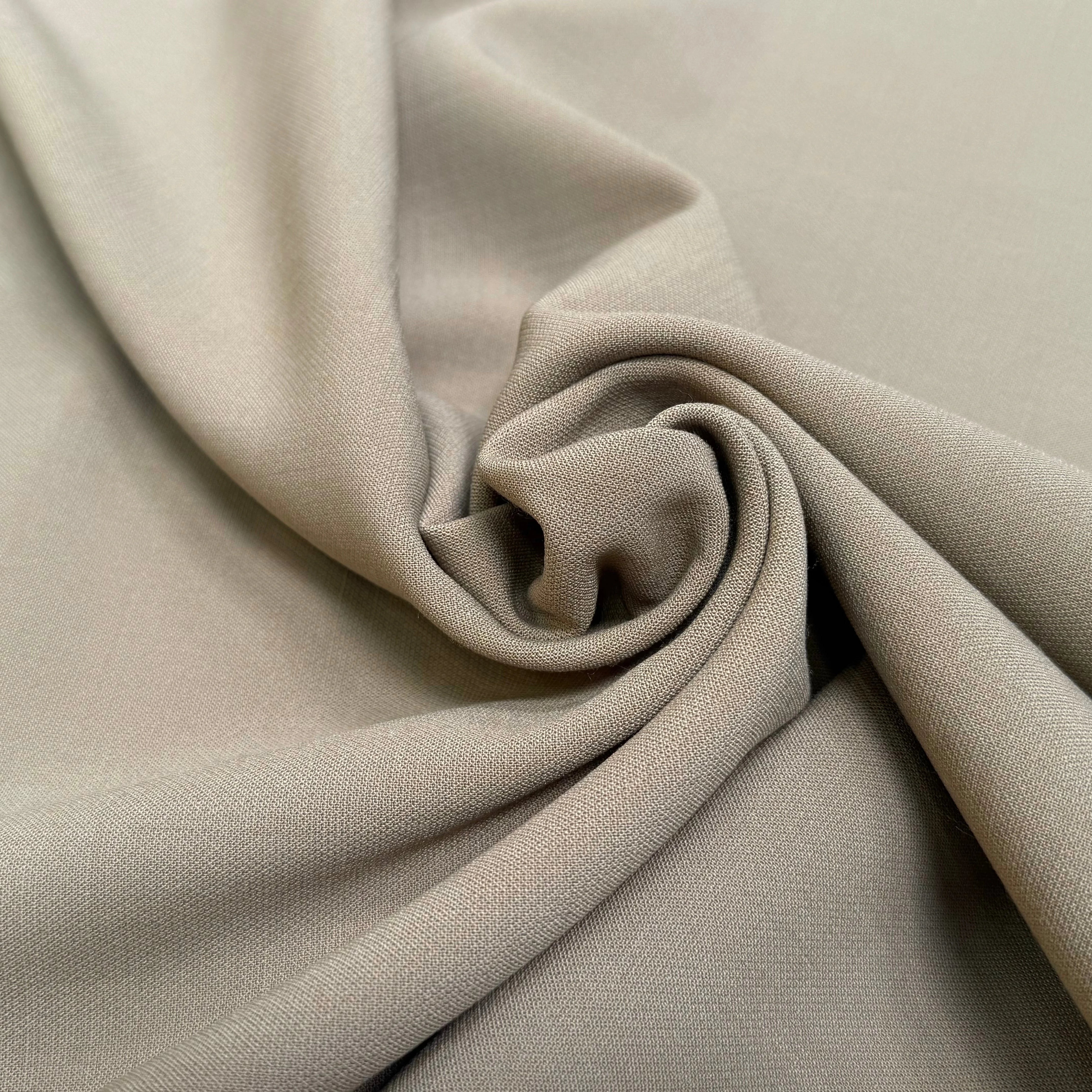 GABARDINE DE LAINE STRETCH TAUPE KAKI 80% LAINE TRÈS BELLE TENUE - My Little Coupon