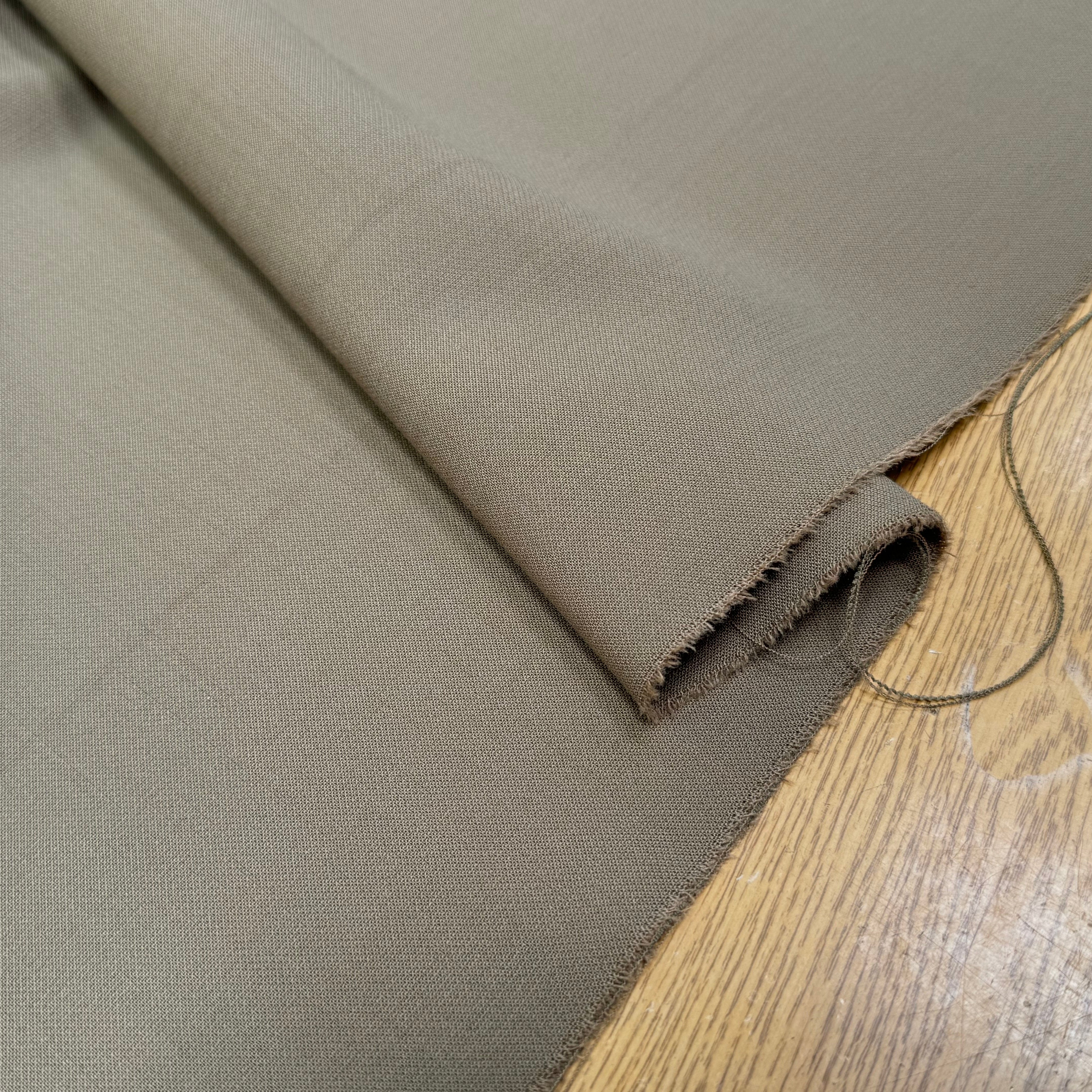 GABARDINE DE LAINE STRETCH TAUPE KAKI 80% LAINE TRÈS BELLE TENUE - My Little Coupon