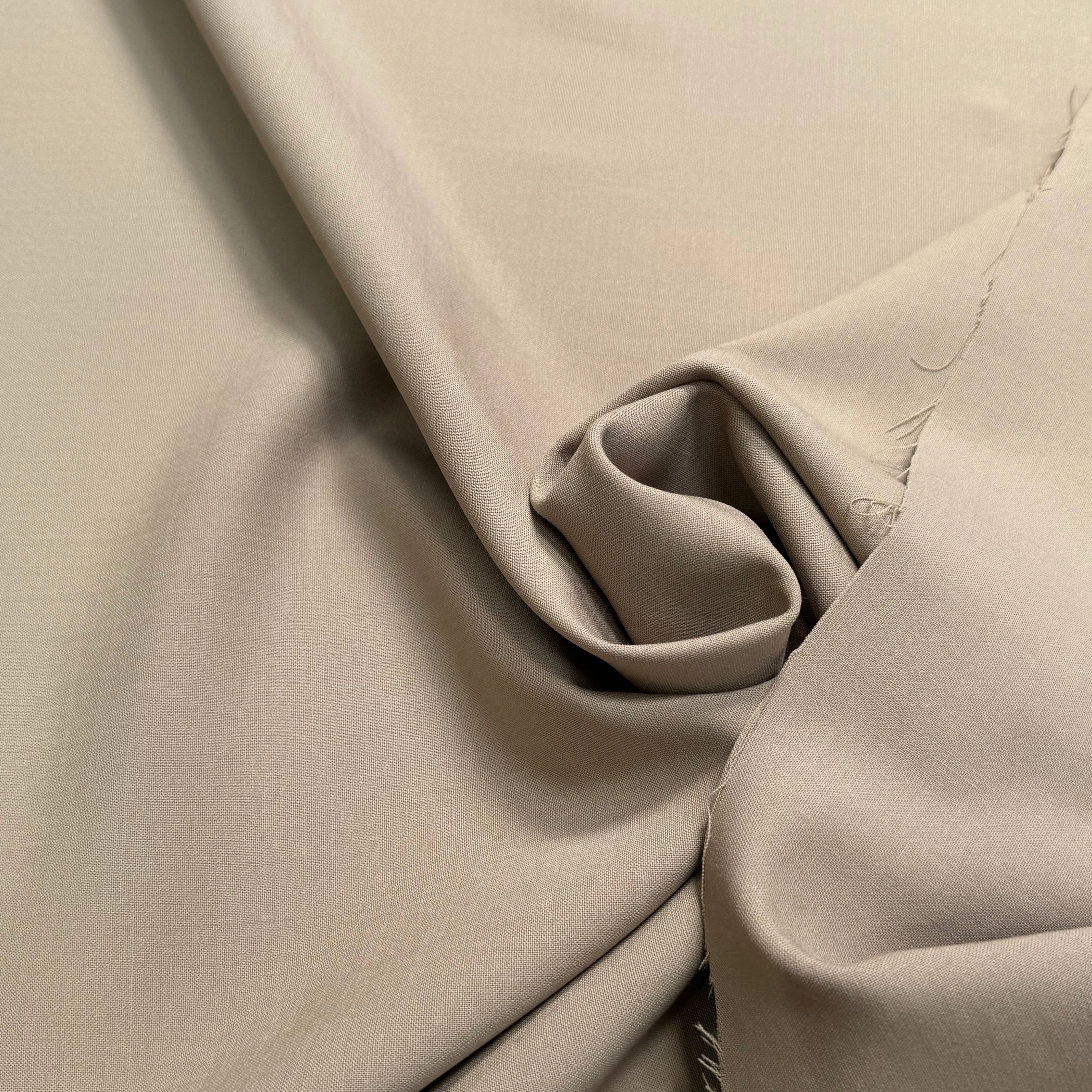 GABARDINE DE LAINE STRETCH TRÈS BELLE TENUE BEIGE TAUPE - My Little Coupon
