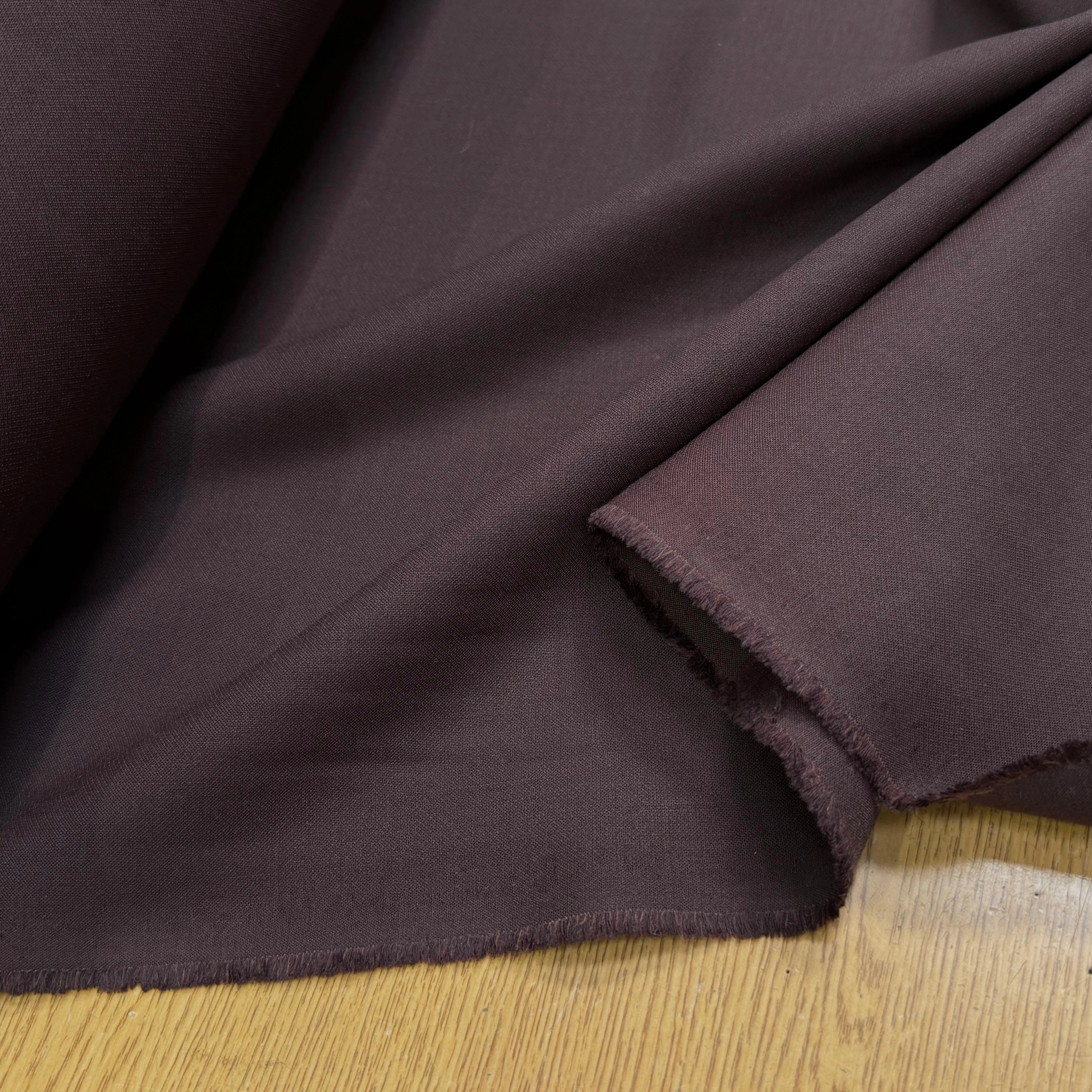 GABARDINE DE LAINE STRETCH TRÈS BELLE TENUE MARRON - My Little Coupon