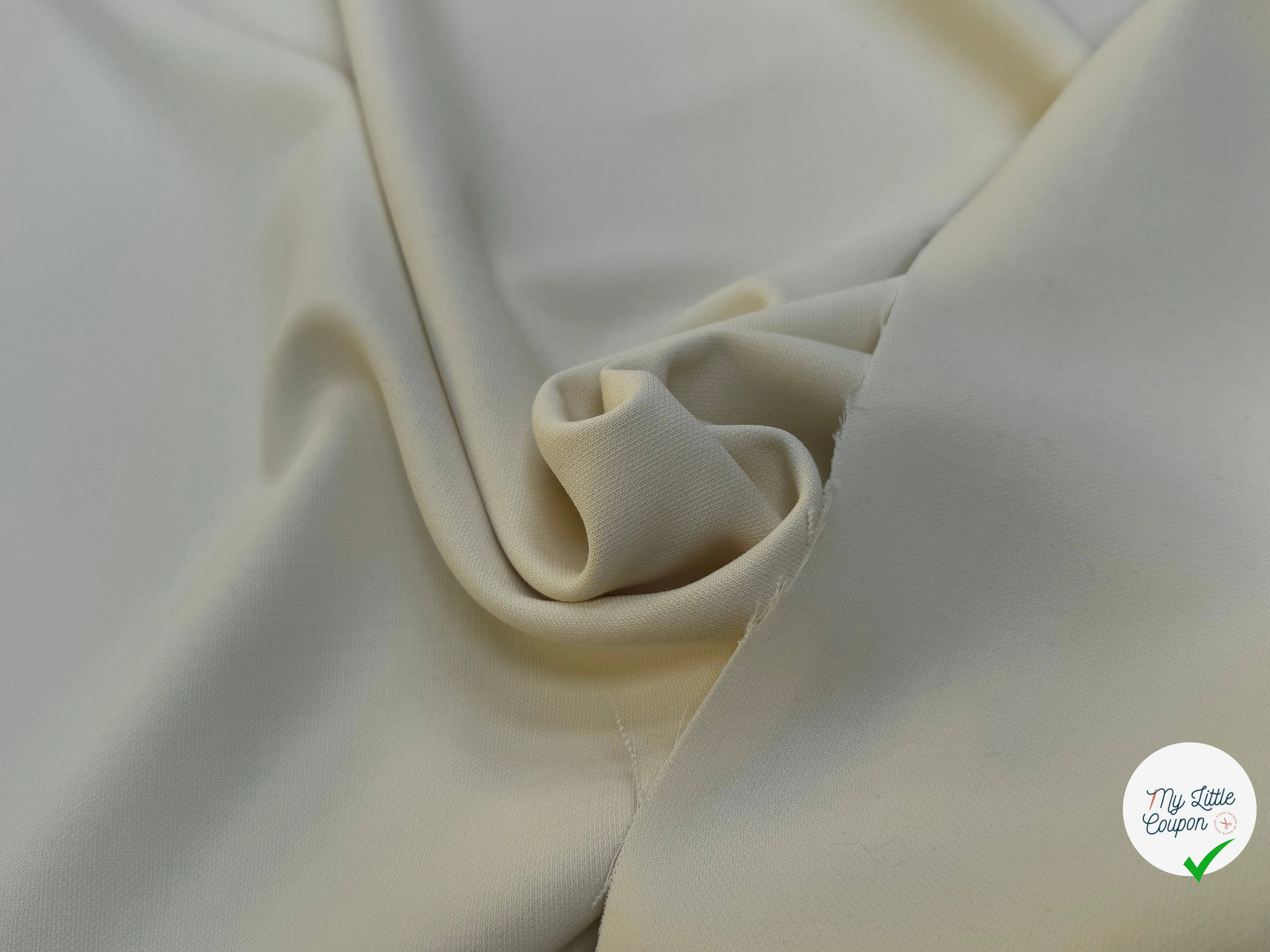 GABARDINE DE LAINE STRETCH VANILLE 80% LAINE TRÈS BELLE TENUE - My Little Coupon