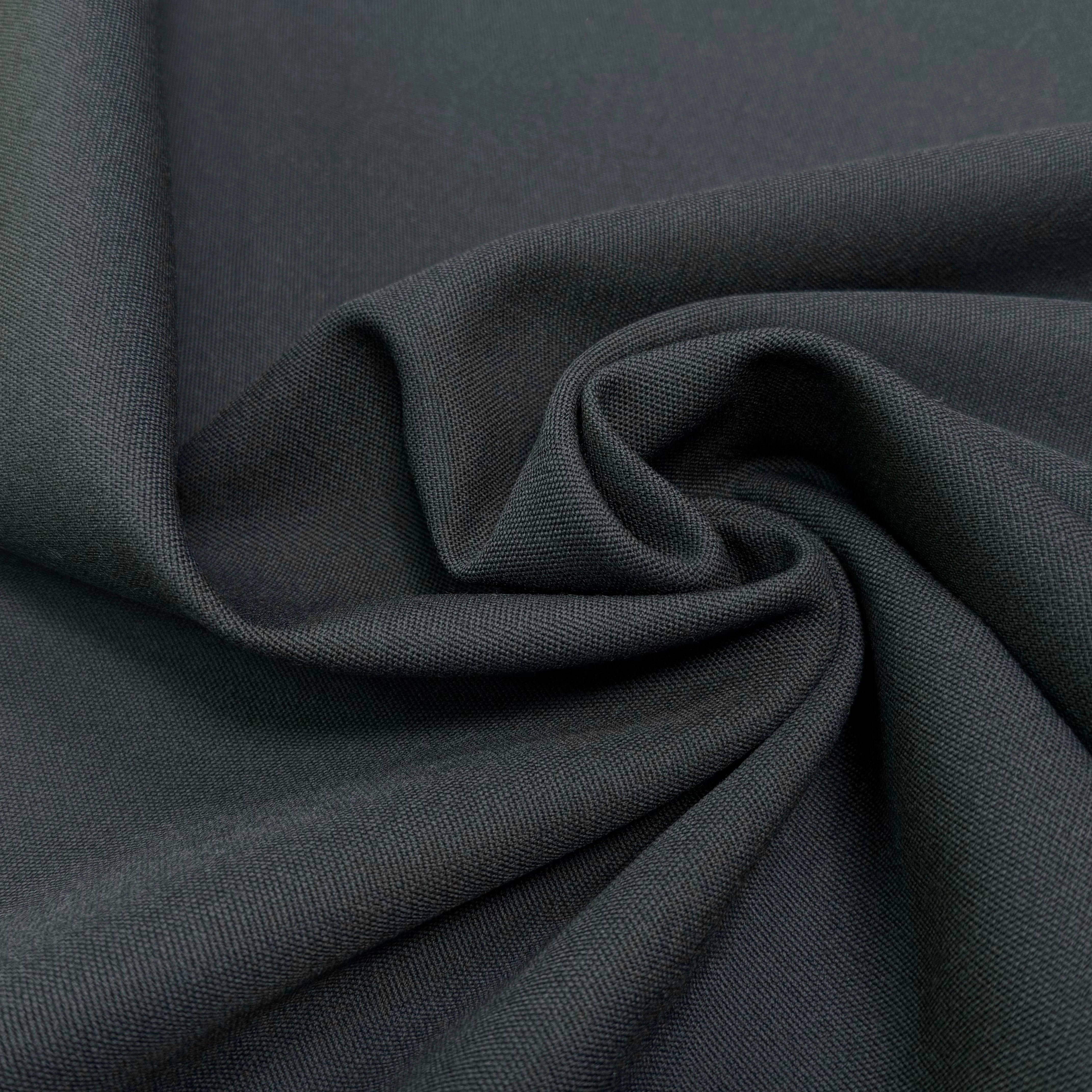 GABARDINE DE LAINE TRÈS BELLE TENUE VERT DE GRIS FONCÉ - My Little Coupon