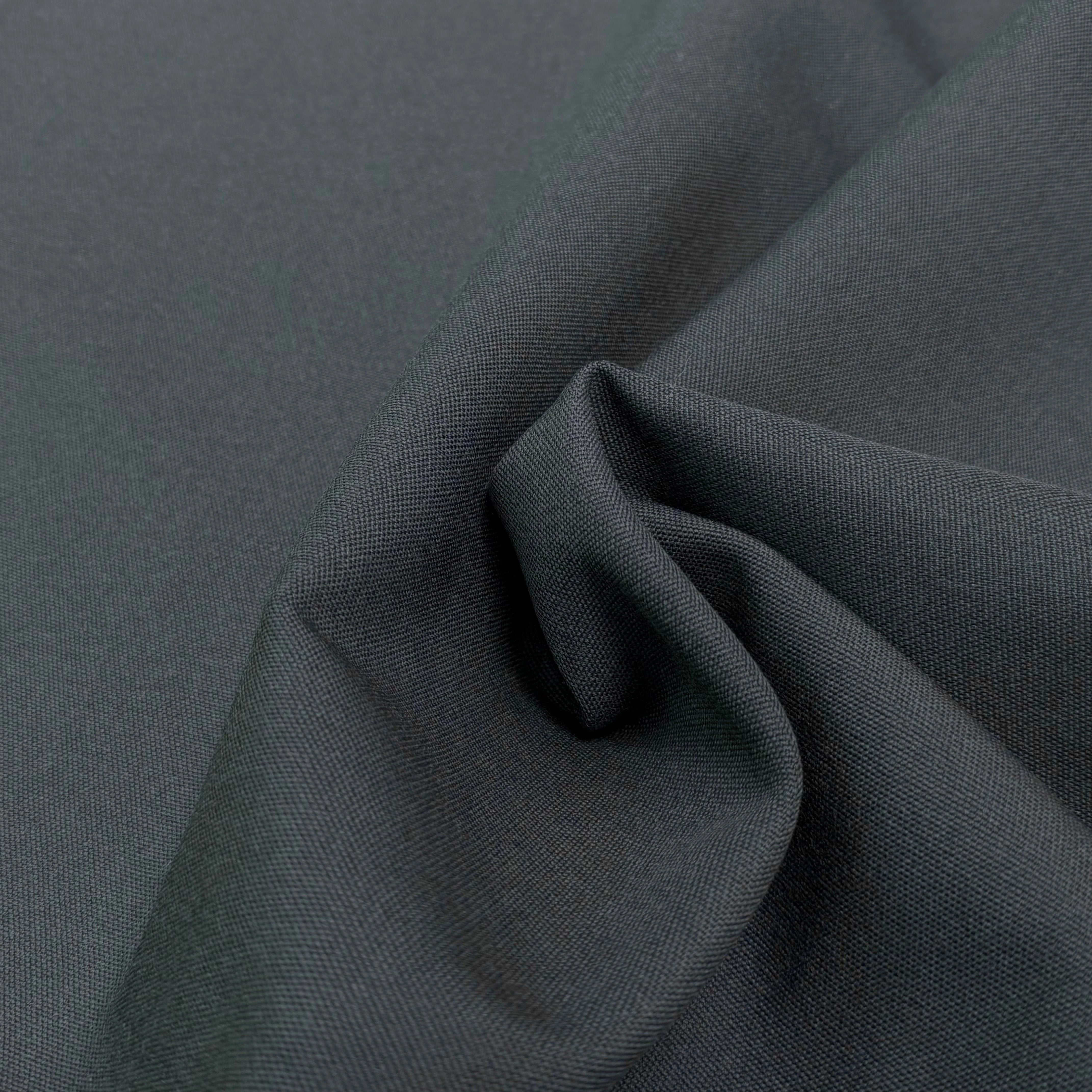 GABARDINE DE LAINE TRÈS BELLE TENUE VERT DE GRIS FONCÉ - My Little Coupon