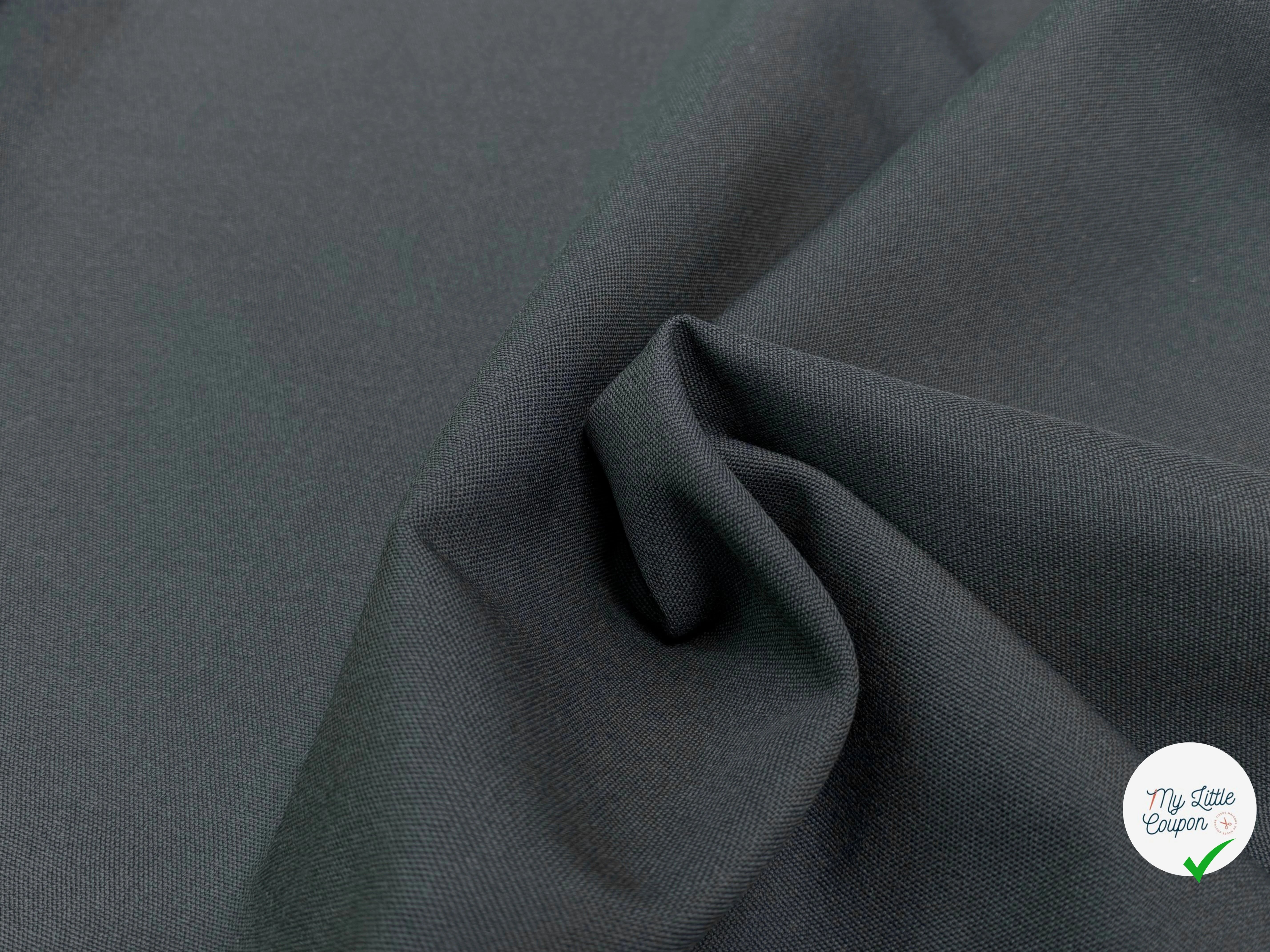 GABARDINE DE LAINE TRÈS BELLE TENUE VERT DE GRIS FONCÉ - My Little Coupon