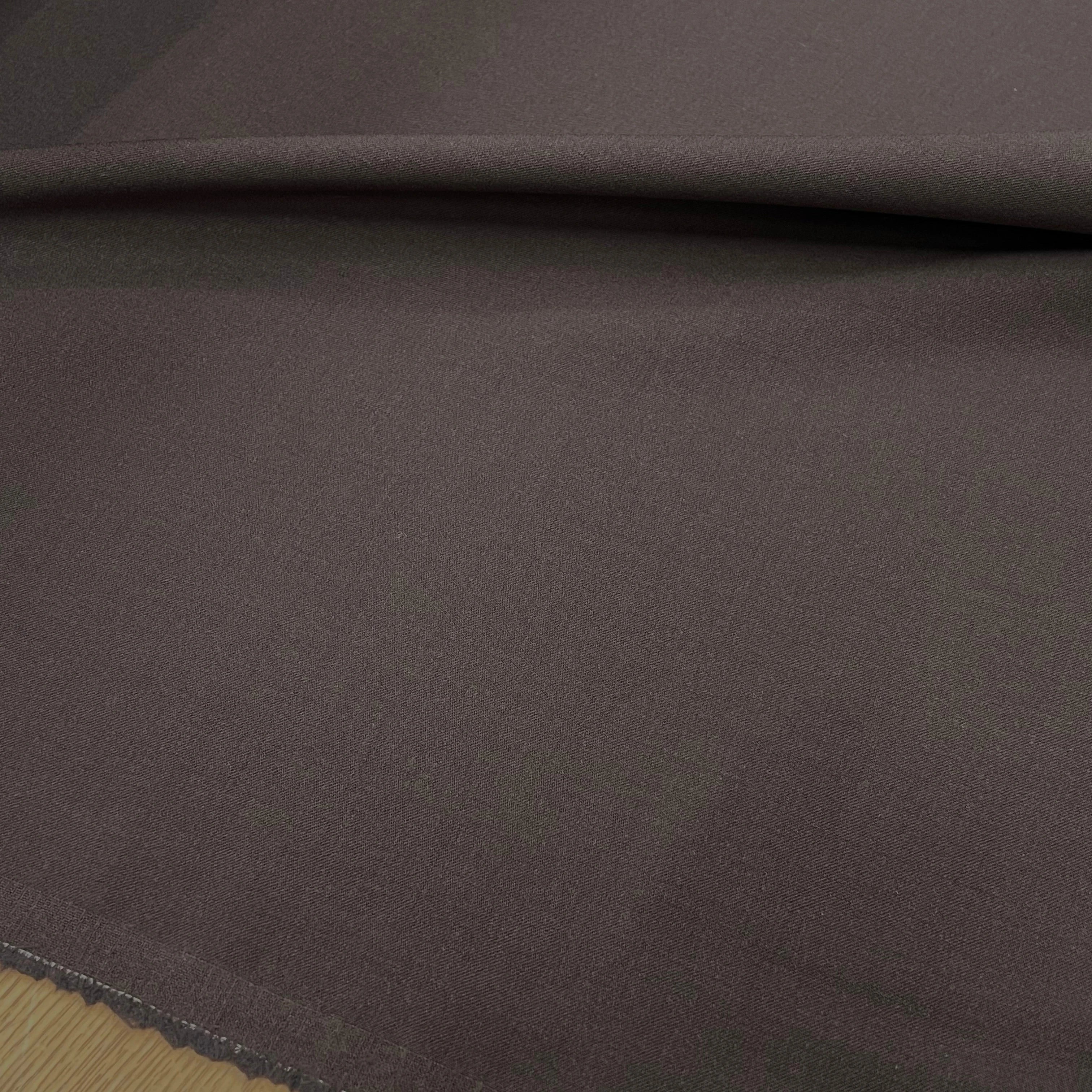 GABARDINE DE LAINE ULTRA STRETCH MARRON FONCÉ 80% LAINE - My Little Coupon