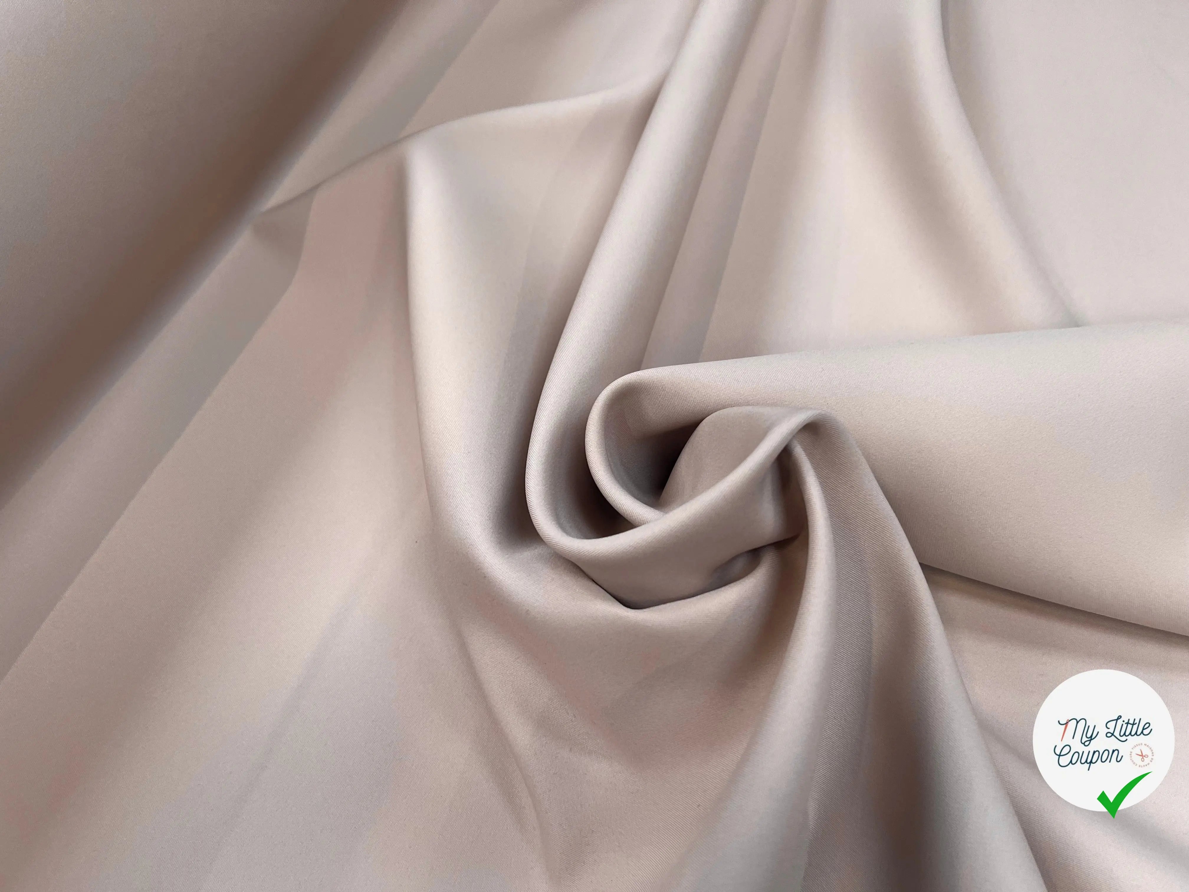 GABARDINE DOUBLE ETOFFE BEIGE SAND JAPON - My Little Coupon